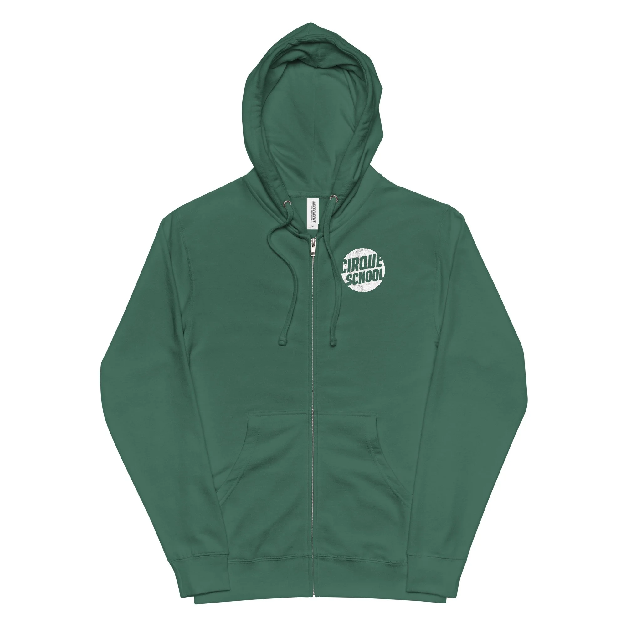 ジャケット MARITHE CIRCLE LOGO RAGLAN KNIT HOODIE ZIP-UP CS Distressed Stamp - Fleece Zip Up Hoodie — Cirque School