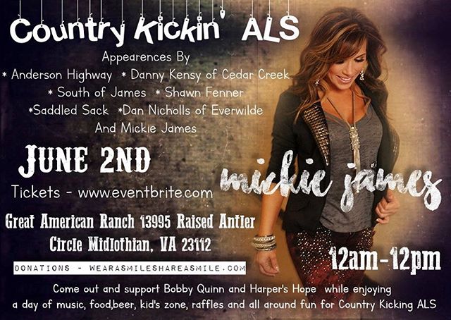 This Saturday June 2nd come join me and so many amazing local VA artist for an amazing Cause!!! #CountryKickingALS #ALS #countrymusic #concert #livemusic