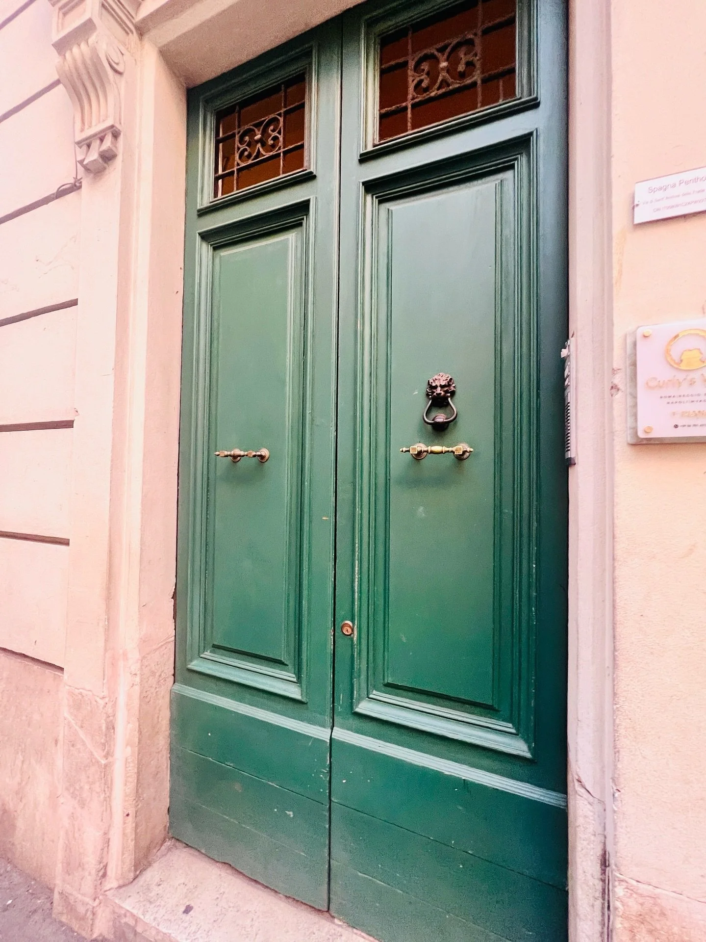 I have this thing for doors 

not the obviously grand doors
but the in-between ones

the color, the patina, the imperfections &mdash; 
the way they frame what&rsquo;s inside

I couldn&rsquo;t help but notice them everywhere in Italy
and I still think