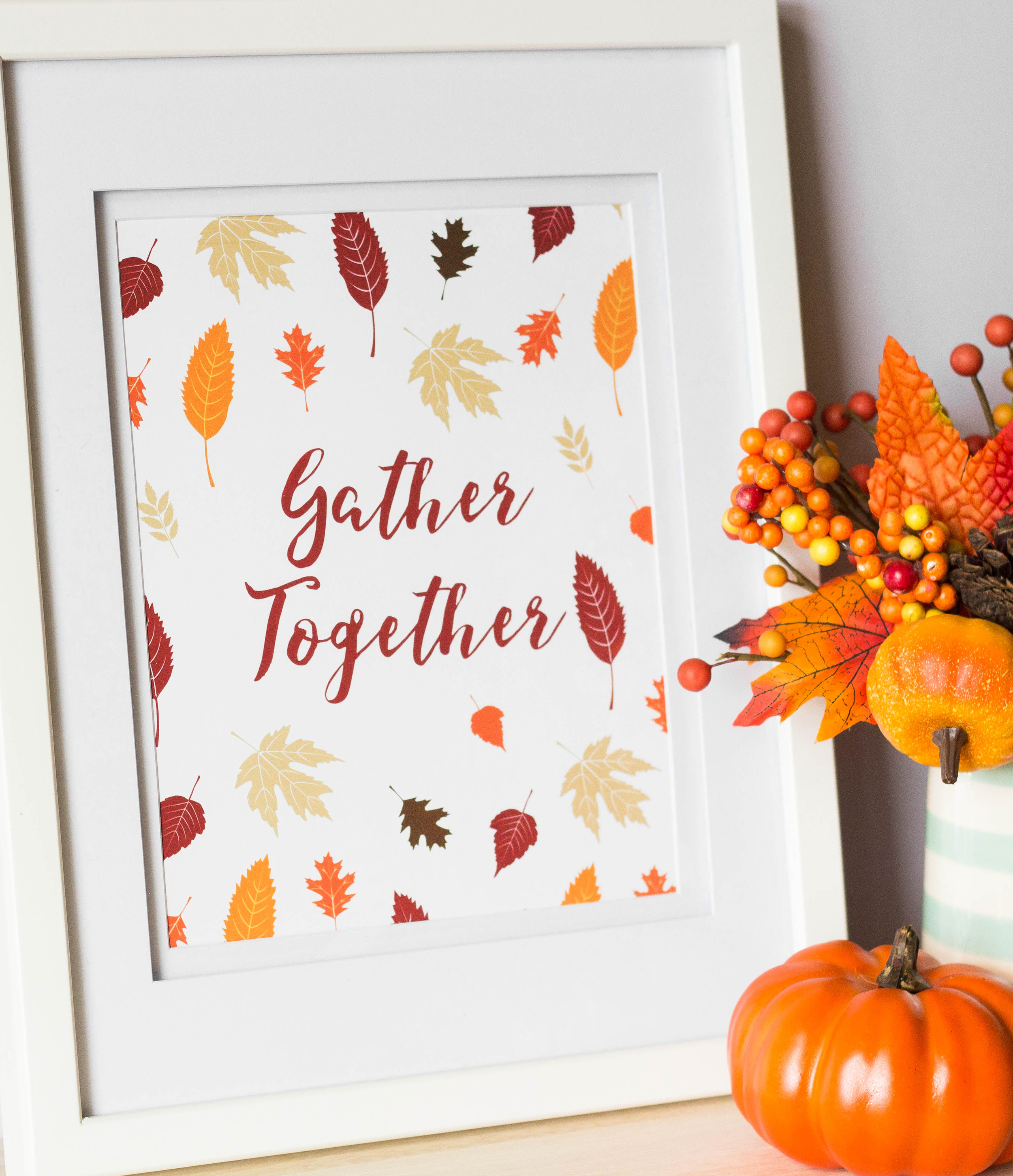 Gather Together Free Thanksgiving Printable by MKKM Designs