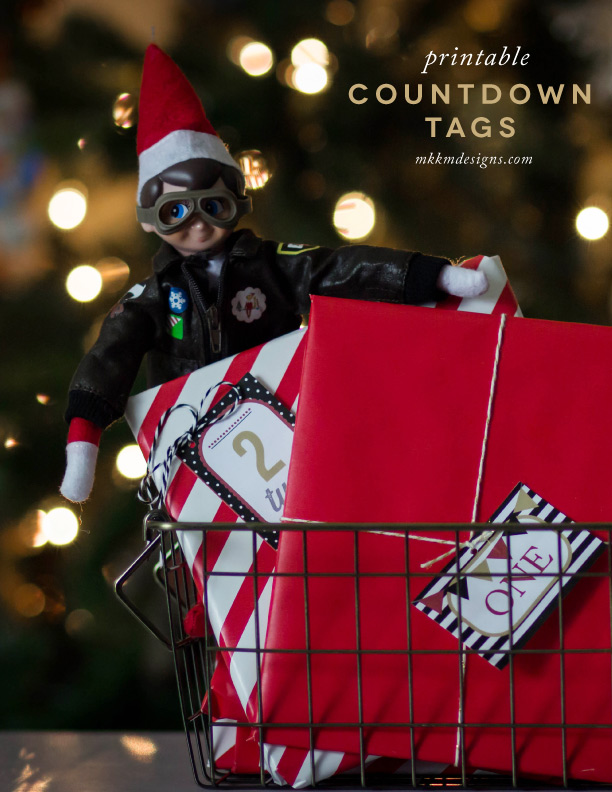 Printable Christmas Countdown Tags