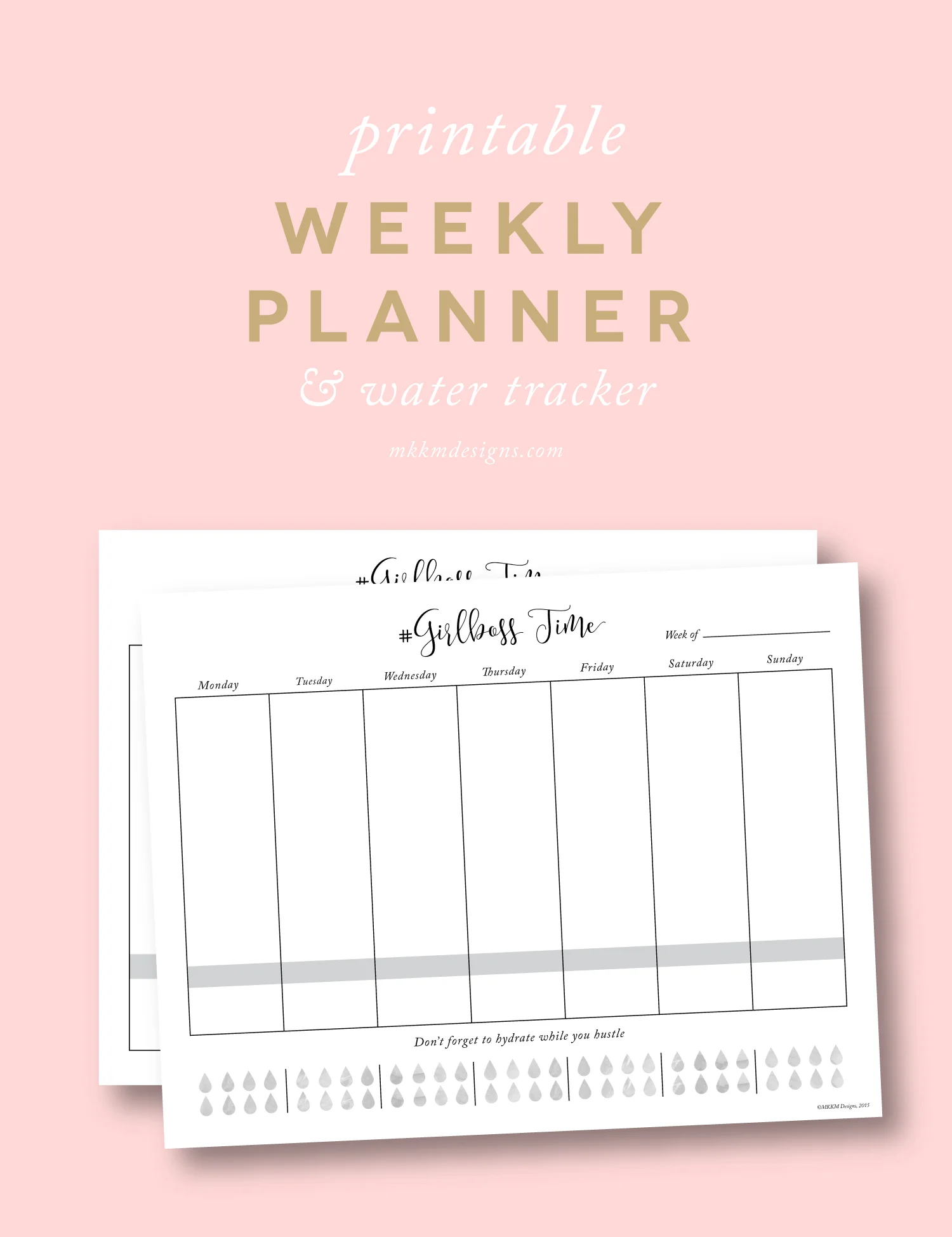 weekly planner free printable merry grace design co