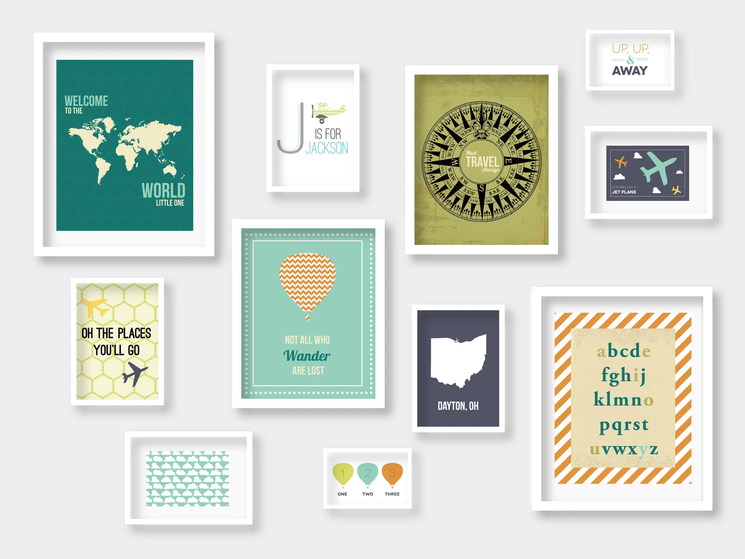 Travel Gallery Wall - 21011 by MKKM Designs