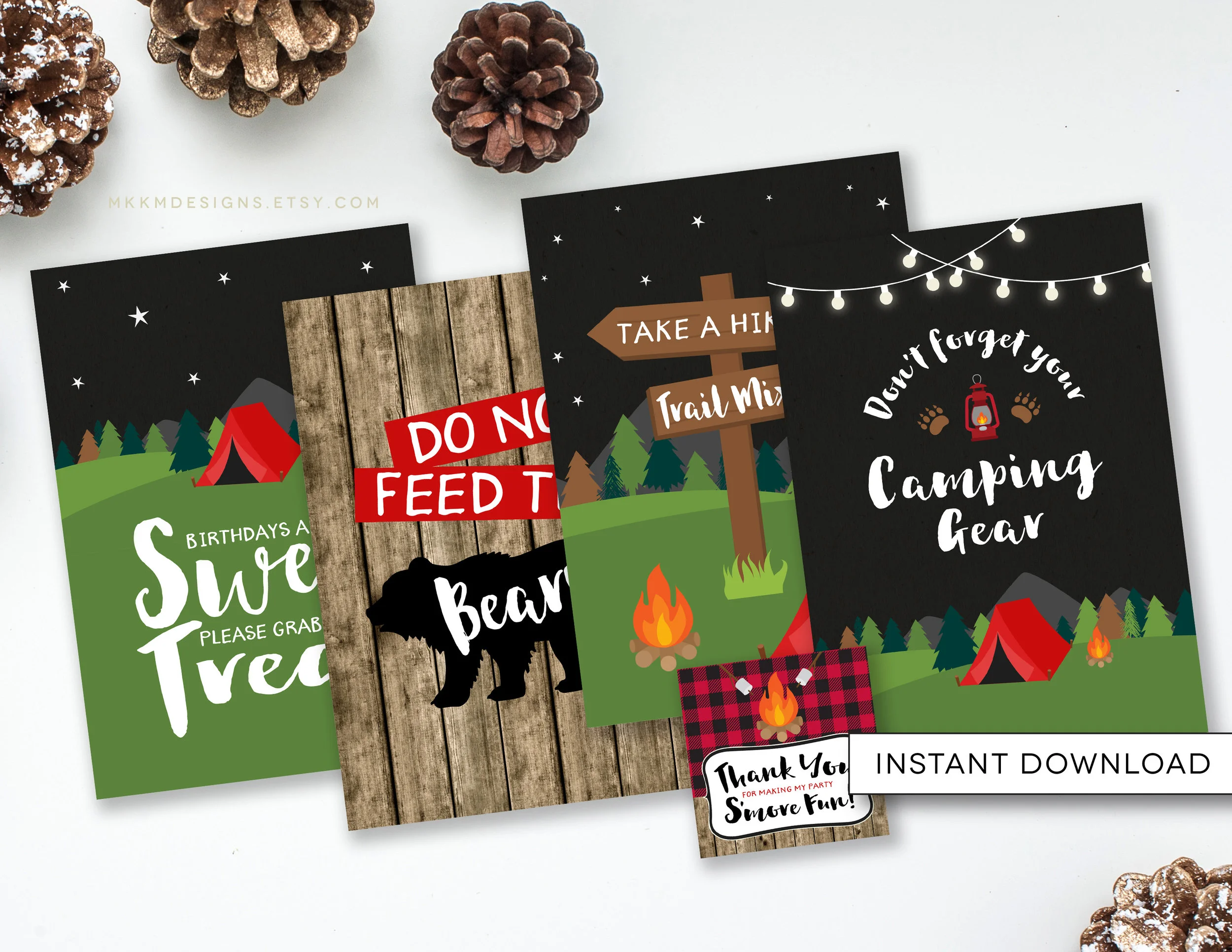 hike on over camping party planning and free printable merry grace design co