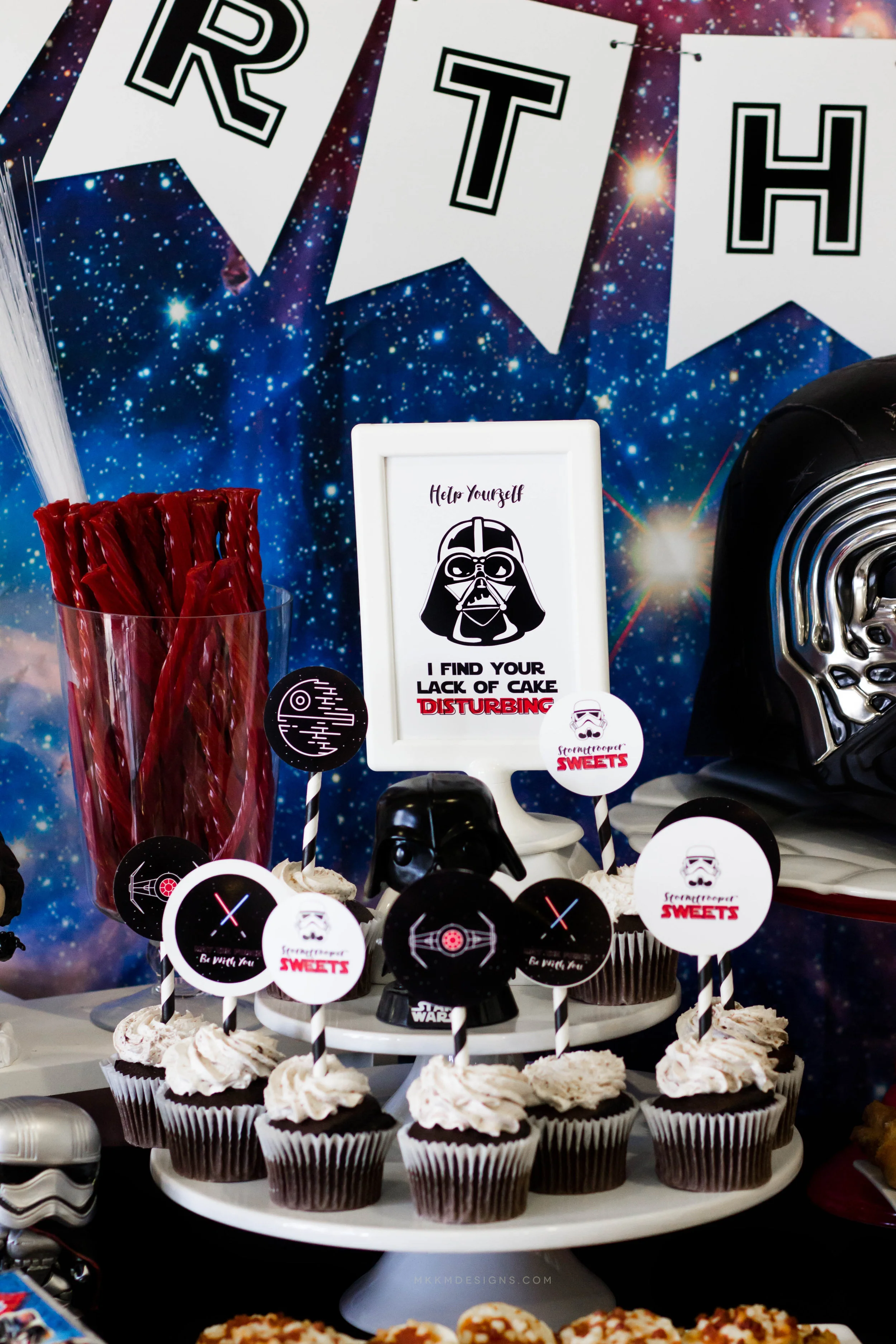 Welcome To The Dark Side: Star Wars Party Printables Merry   Grace