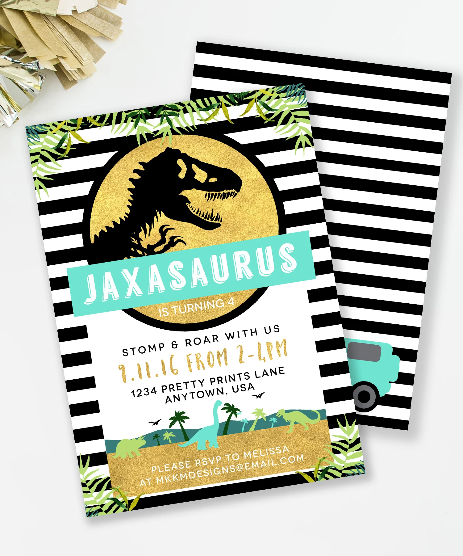 Jurassic Party Invitation from shopmkkm.com