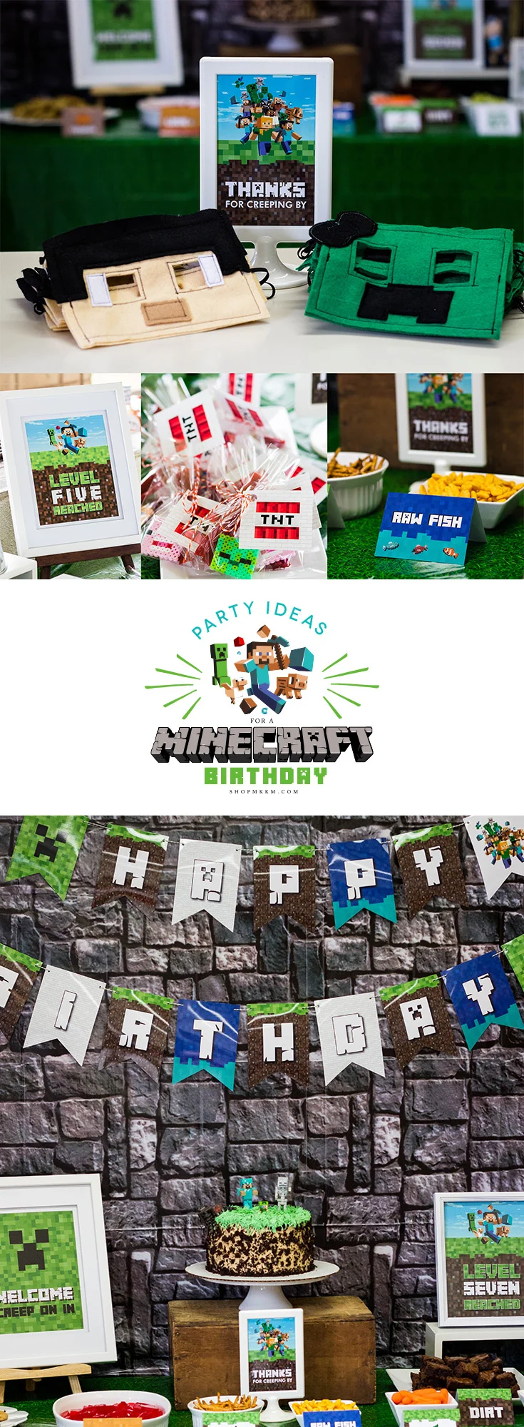 minecraft party planning and free printables merry grace design co