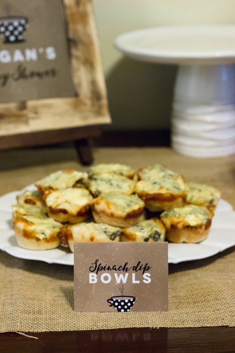 Spinach Dip Bowls, custom food cards from mkkmdesigns.com