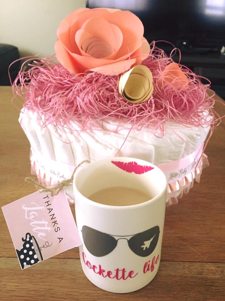 Make your own mug station at a coffee themed baby shower. 