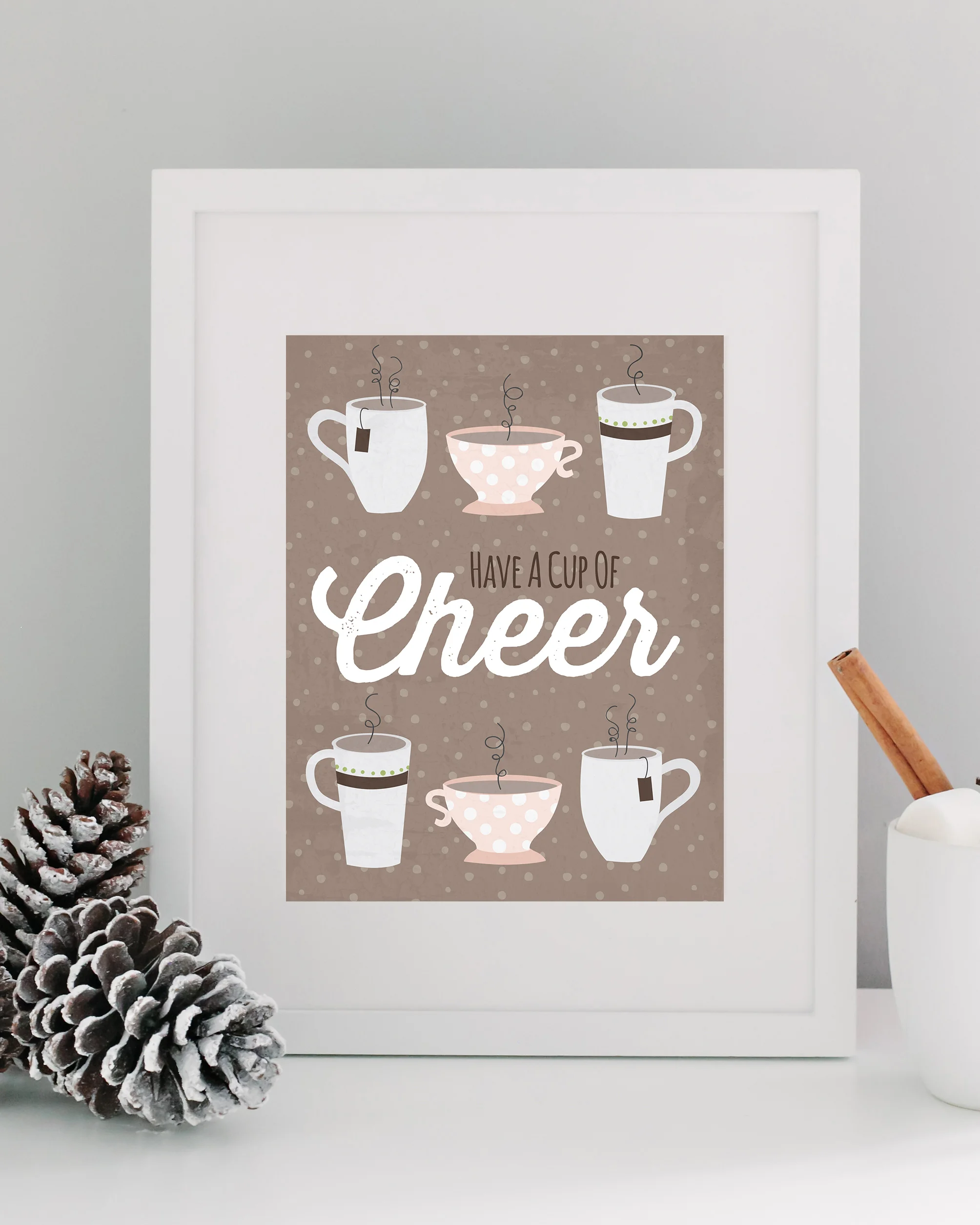 Cup of Cheer Holiday Print 