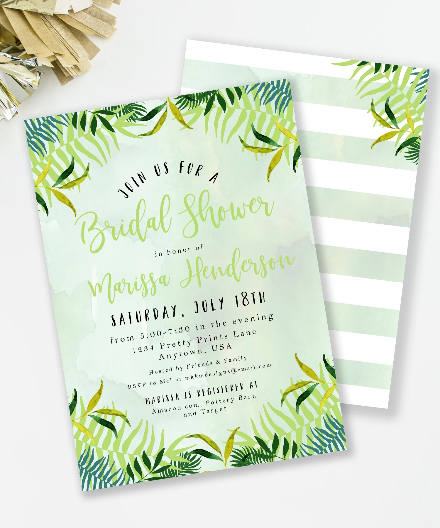 Botanical Bridal Shower Invites / mkkmdesigns