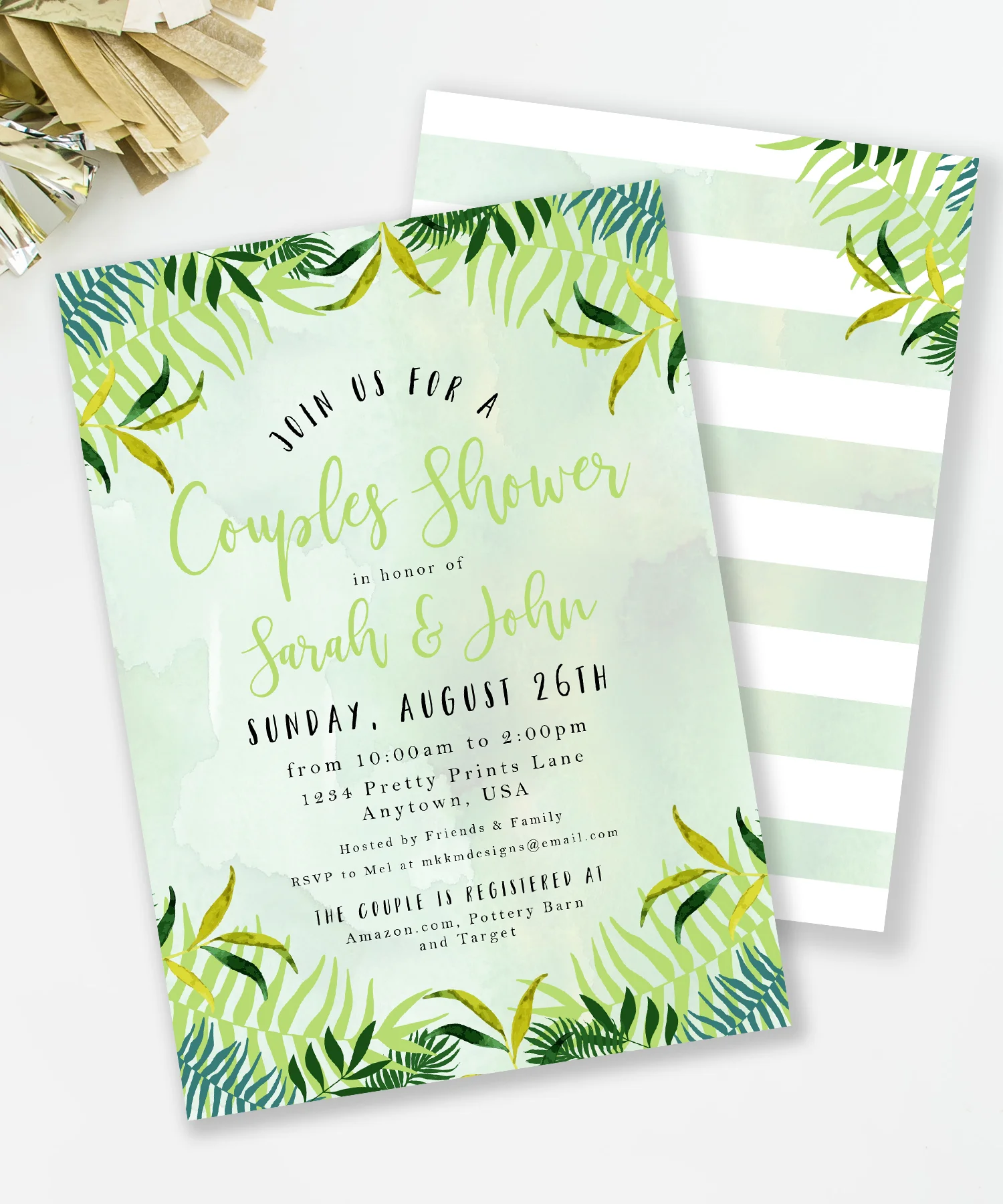 Botanical Bridal Shower Invites / mkkmdesigns