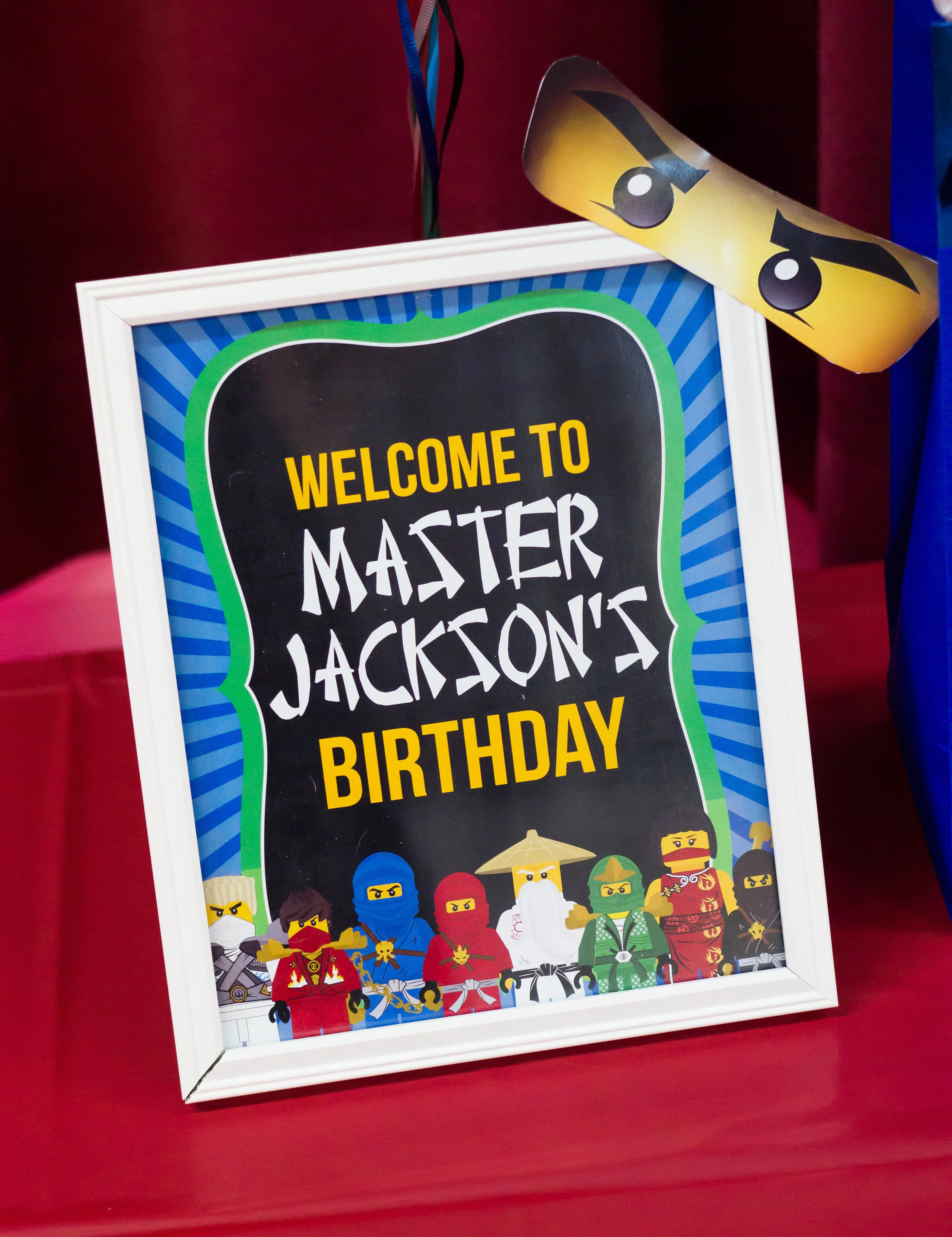 Ninjago Party Sign - Customized Birthday Party Welcome Sign