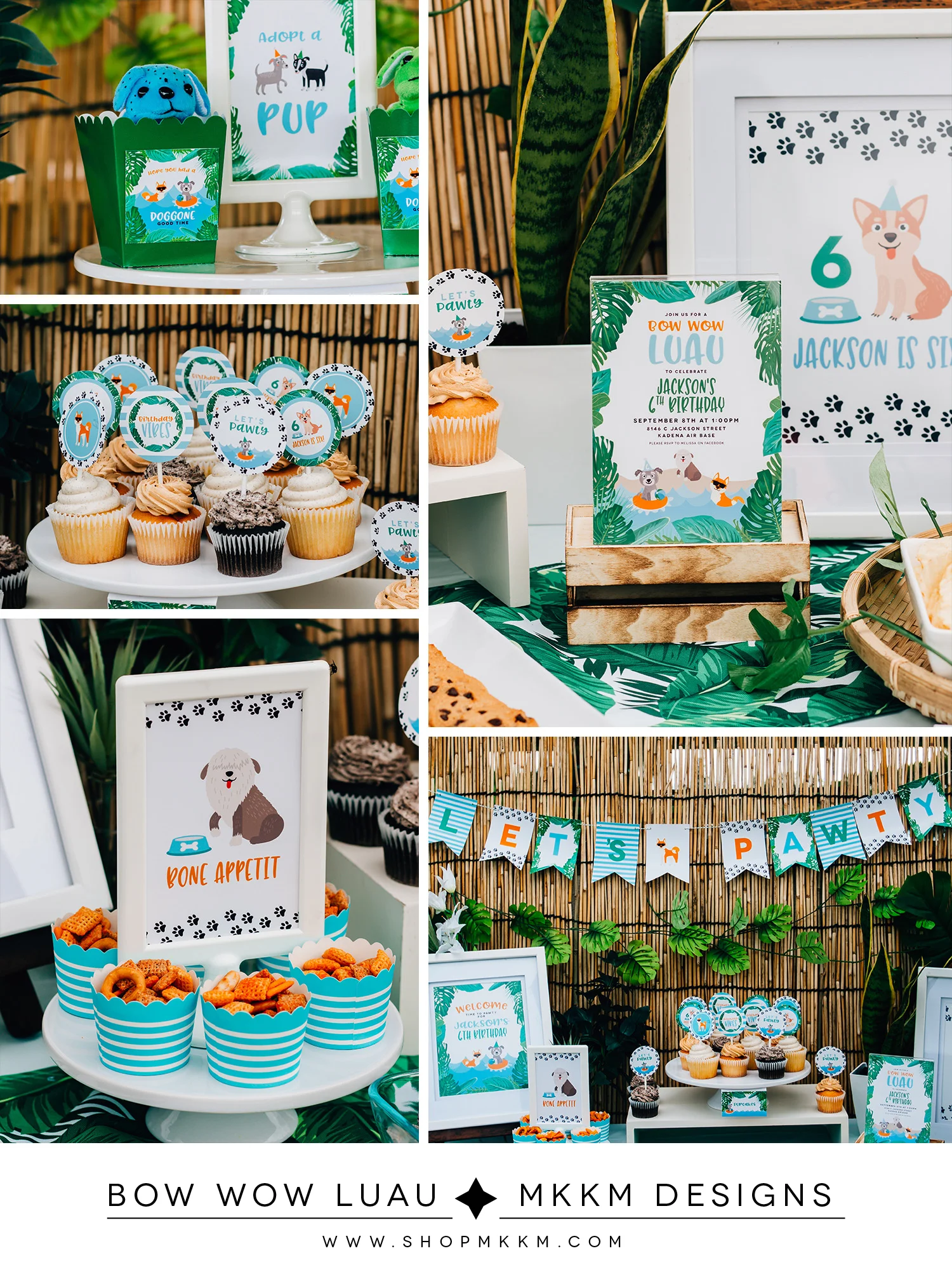 Bow Wow Luau, a Tropical Puppy Birthday Party 