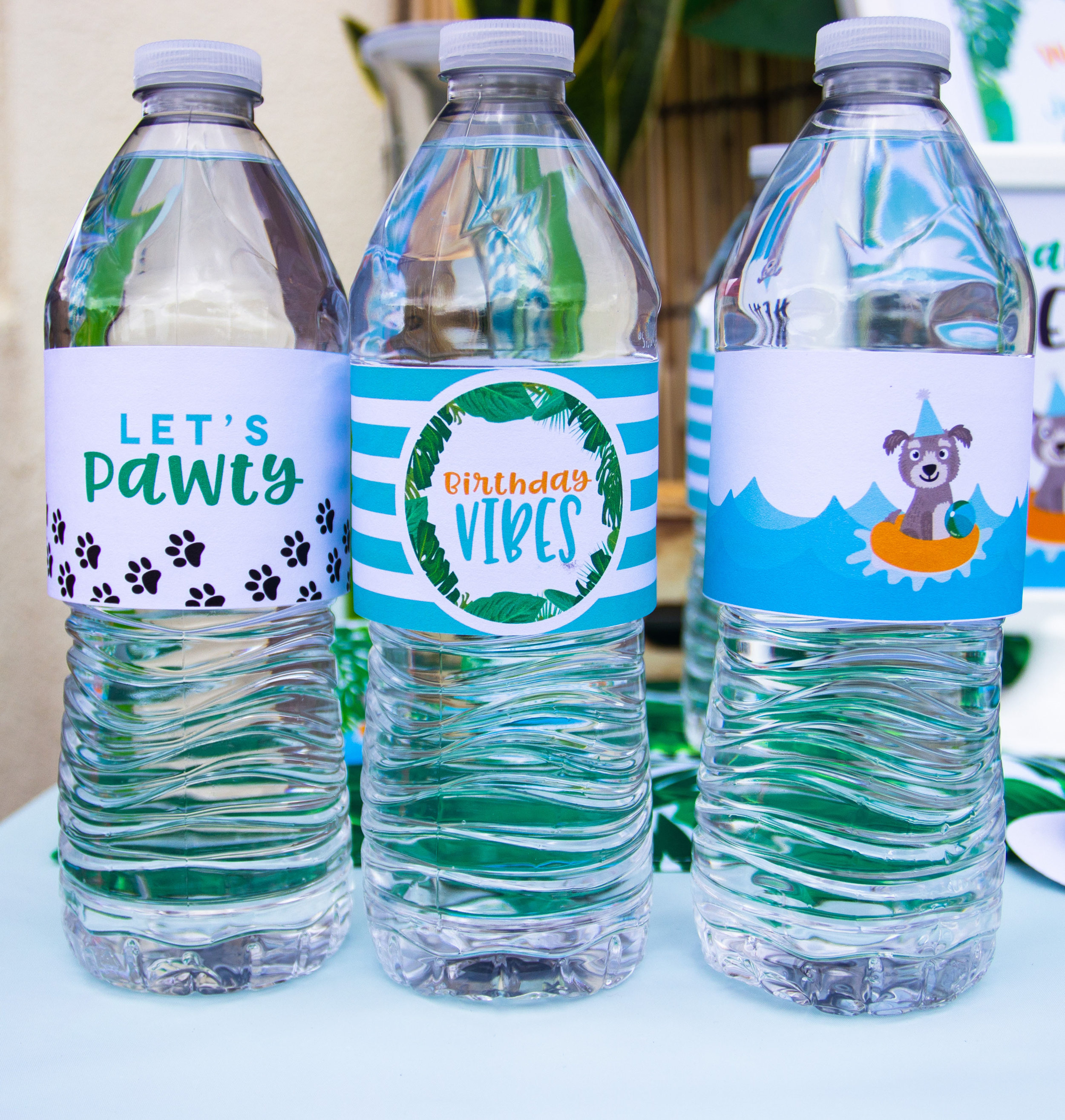 Free Water Bottle Wrapper printables from MKKM Designs