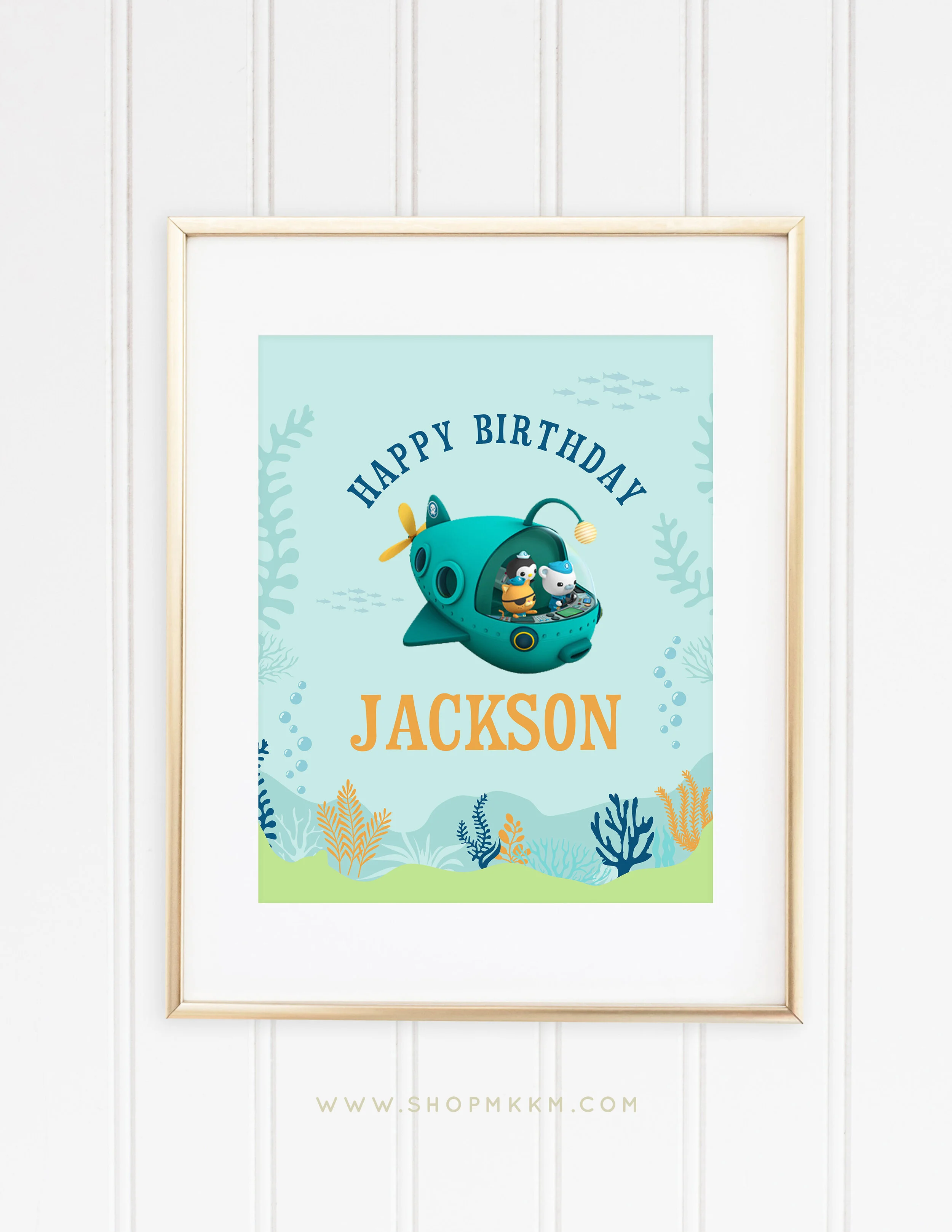 Octonauts, to the launch bay! Customize your Octonauts party with a birthday age sign from MKKM Designs