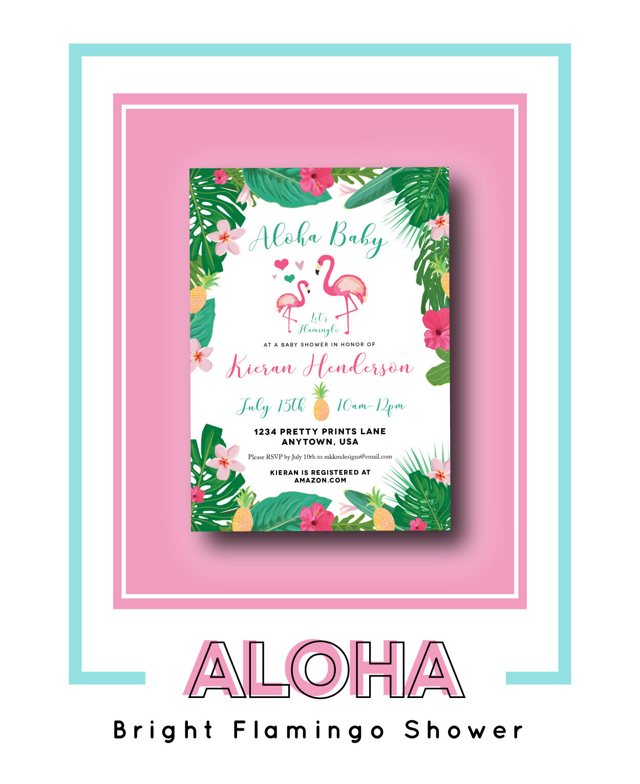 Say Aloha Baby with our flamingo baby shower theme. Click here to look through all the printables and party inspiration.