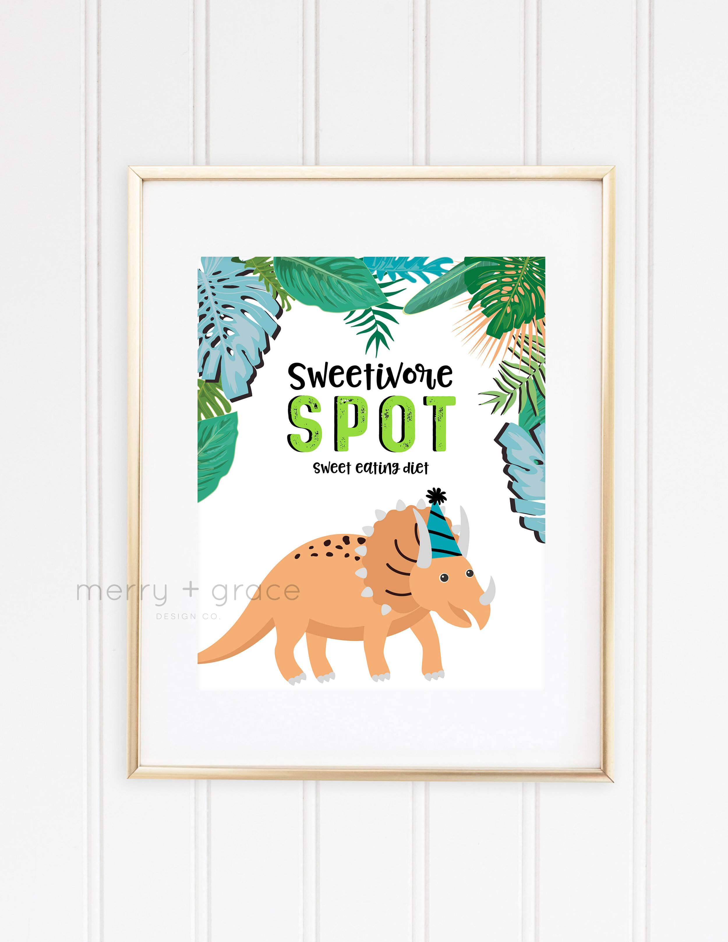 Sweetivore Spot - RAWR Dinosaur Party Signs