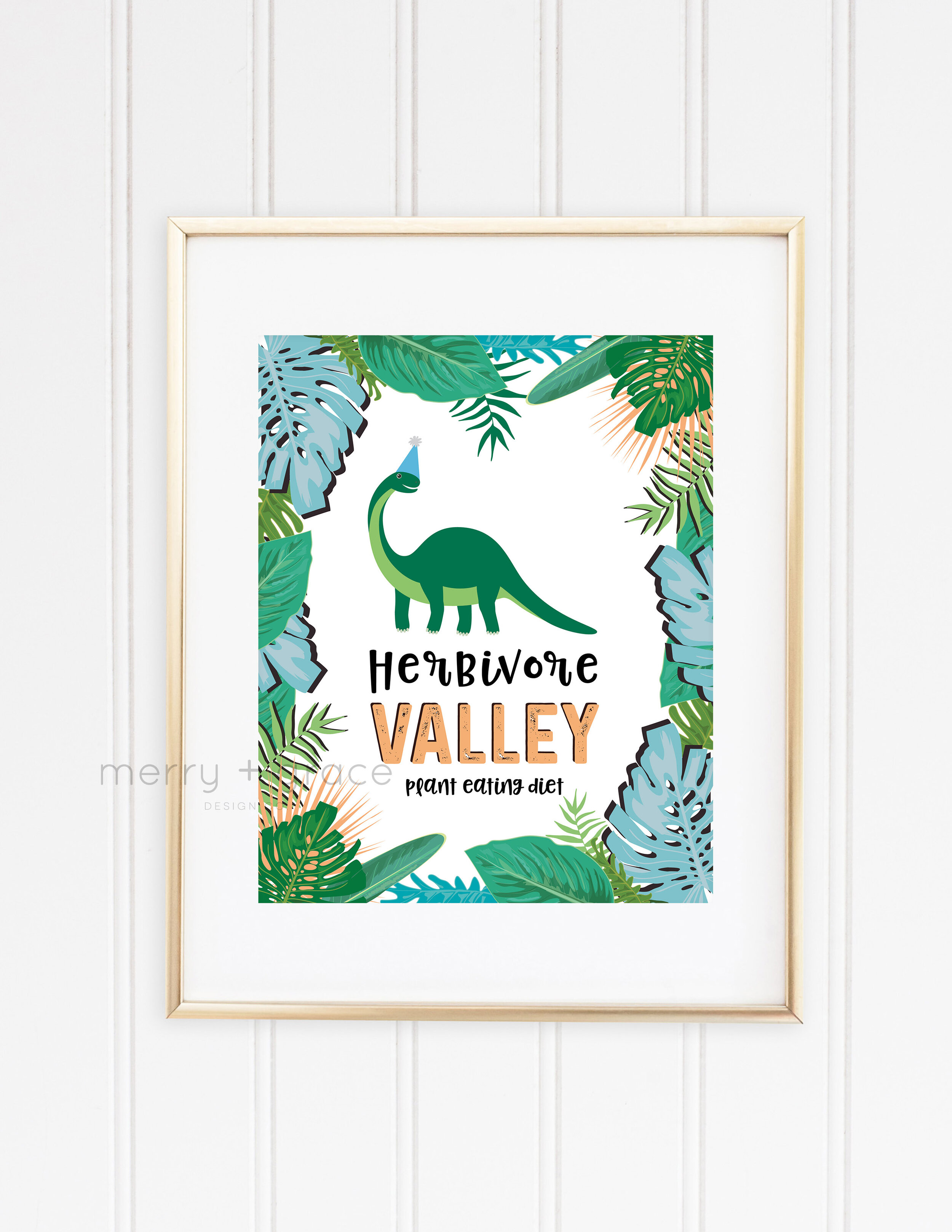 Herbivore Valley - RAWR Dinosaur Party Signs 