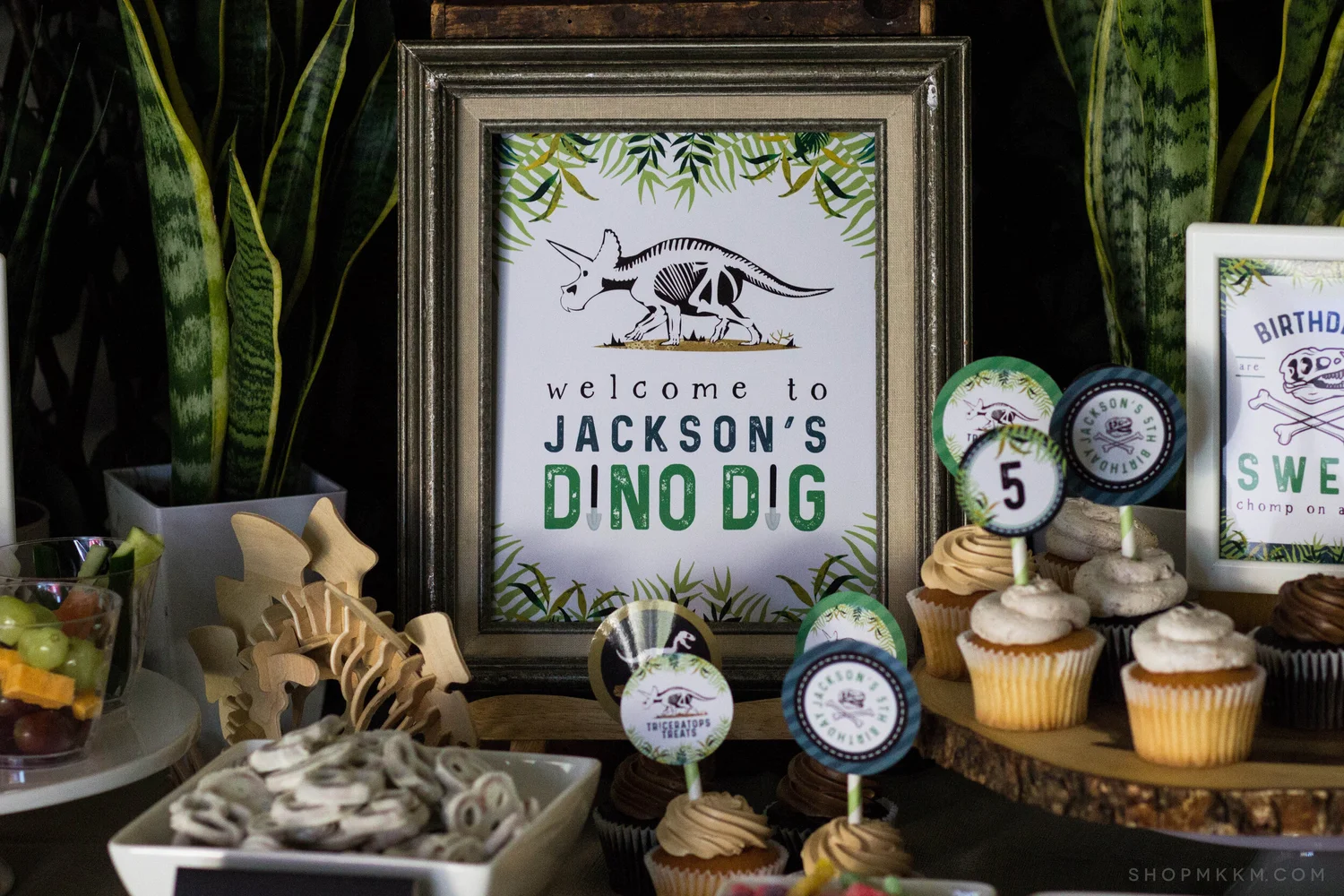 Dinosaur Dig Party & Free Printable Food Cards — Merry + Grace Design Co. dinosaur-dig-party-free-printable-food-cards-merry-grace-design-co