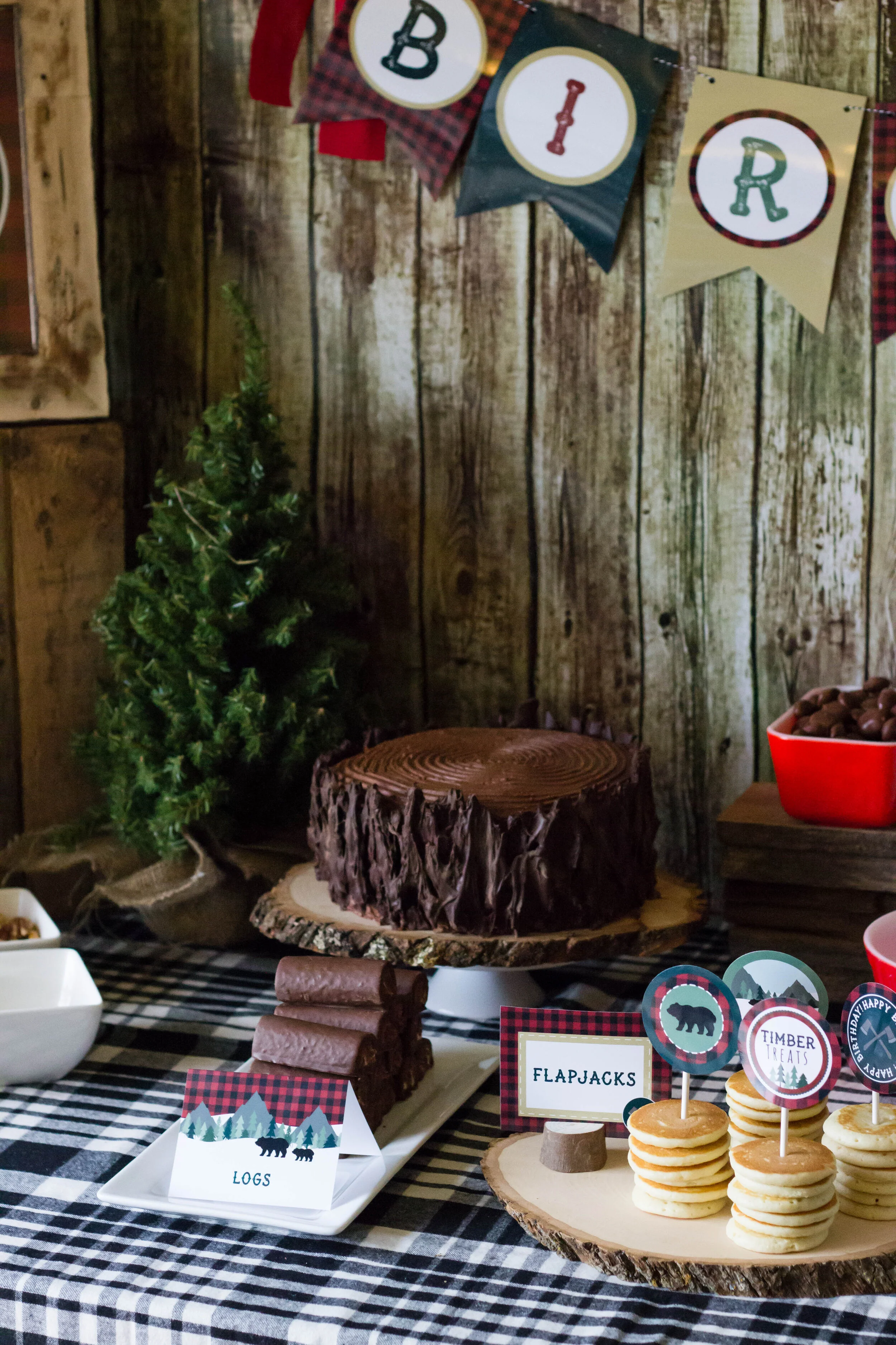 Lumberjack Birthday and Free Printable Favor Tags