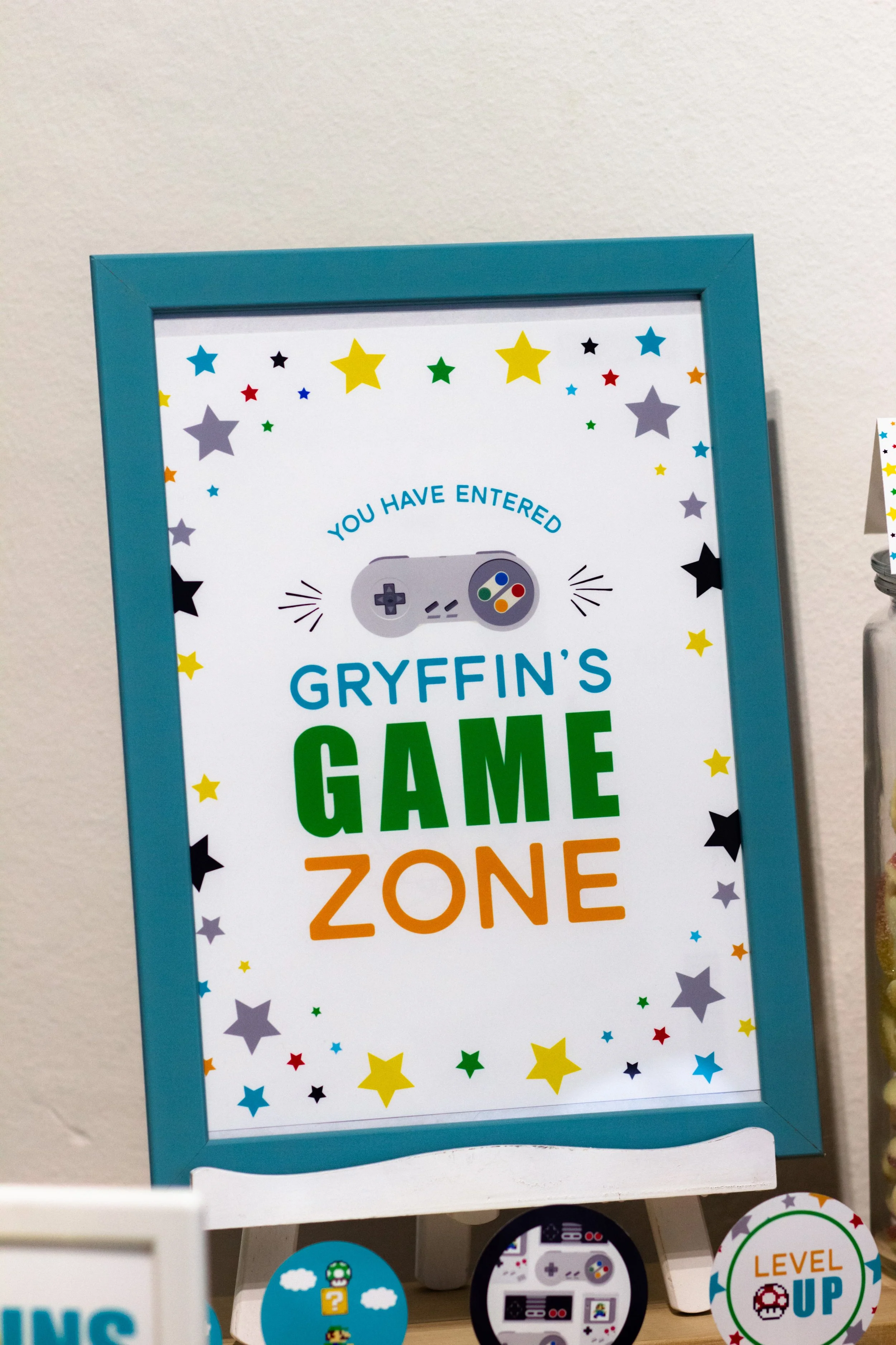 Game Zone - Nintendo Party Sign