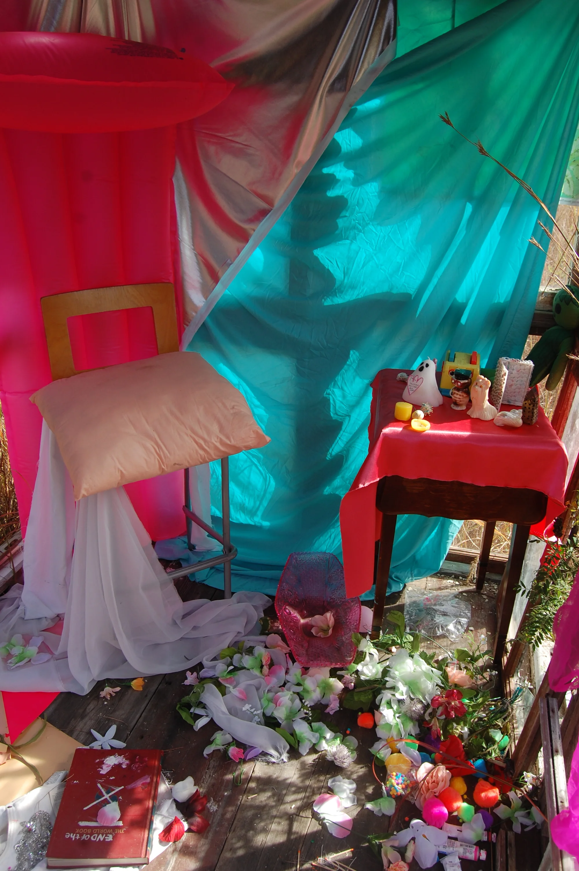 Decorated shack (view inside)