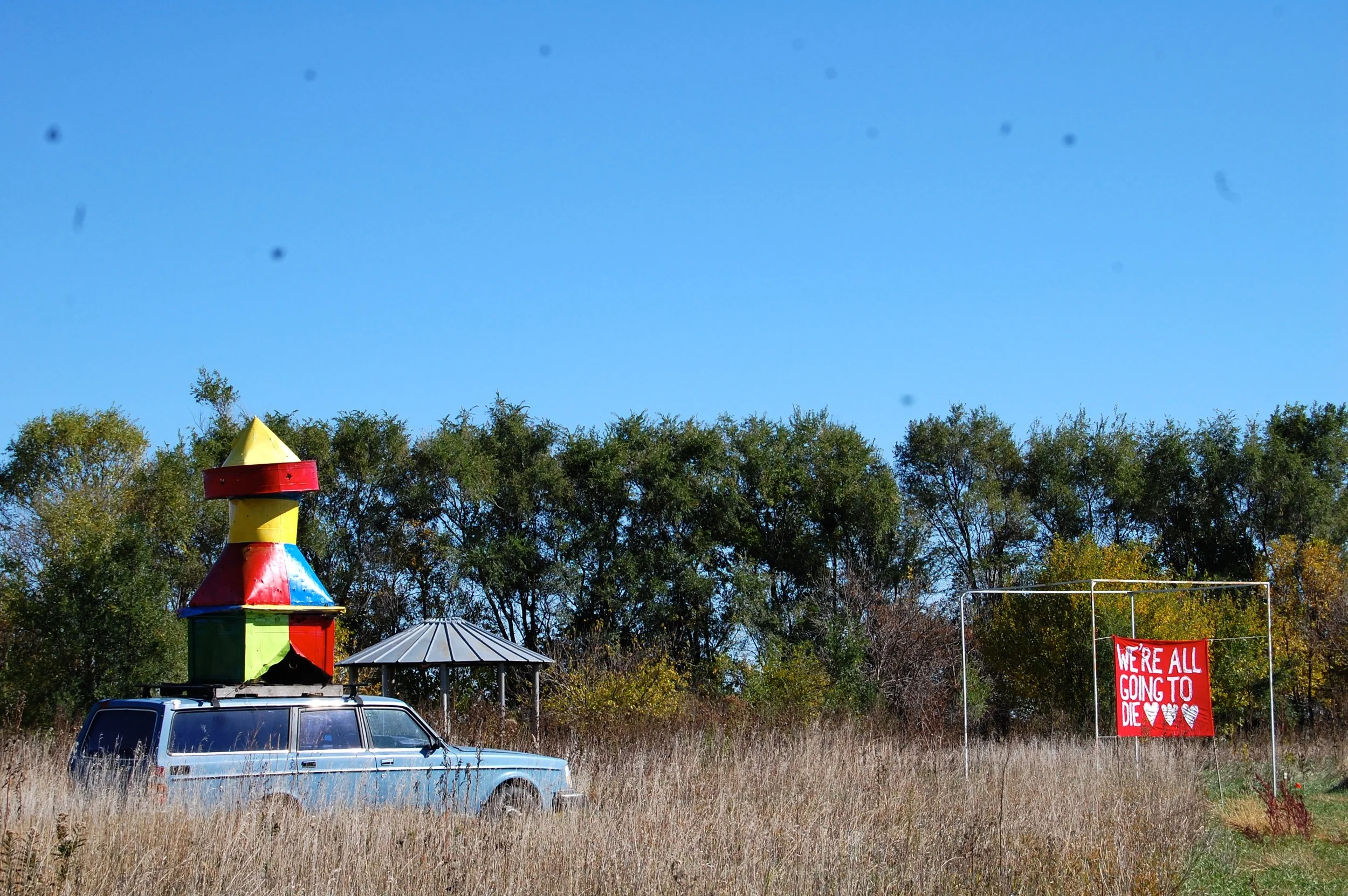 Banner and Rocket Car