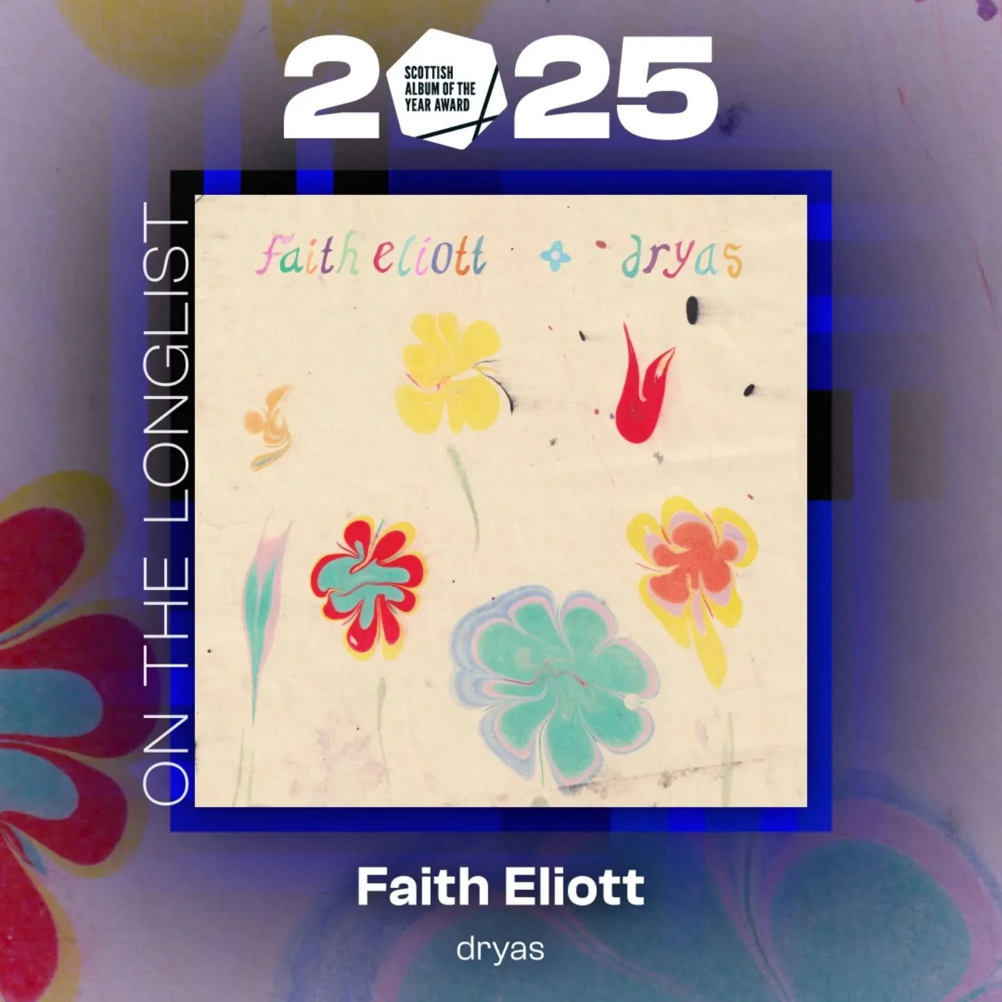 So delighted that 'dryas' has been chosen for the SAY award longlist this year! 

I'm really proud of this record and everyone who helped me make it &hearts;️&hearts;️&hearts;️. What a lucky little gremlin I am to get to play music with people I love