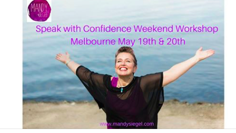 WHY IS SPEAK WITH CONFIDENCE FOR YOU?HAVE YOU EVER ASKED YOURSELF: “Where would my career, business or life be if I had a more confident voice and I wasn’t afraid to speak out?” For many people, success comes from their confidence and their ability to communicate succinctly, powerfully and authentically. It also comes from being able to share who you really are and be 100% present with your listening and communication. DO YOU OCCASIONALLY OR CONSTANTLY: – Feel too nervous to speak up in group situations – Lack the ability to be heard amongst strong personalities – Have difficulties finding the right words to say – Suffer from anxiety or fears that hold you back – Feel your energy drop when you are asked to present to a group – Lack the confidence in your voice – Wish that you had an even more confident and engaging presence If you experience any of the above and you are a career driven woman seeking to improve your presentation and communication skills in a safe and creative environment then the Speak With Confidence Workshop is for you. This is your opportunity to develop the energy, esteem and self-expression that you need to grow your physical presence and to advance your professional career with confidence. An interactive workshop with Mandy Siegel will help you get your voice heard and your presence known.