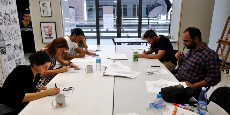 Drawing for Story is a workshop developed by D avid and Luke Watson . It’s designed to introduce you to sketching storyboards as a way of communicating. Prior to the workshop, they ask participants to come up with a communication challenge they want to work on. We also set them a tiny bit of pre-reading. Lots of business-type people have done sketchnoting classes (learning to quickly take visual notes) and we see this workshop as being a natural follow-on from that. They will be providing you some tools to help you turn your story from idea to storyboard and help you knock that visual story on the head. They have run it with corporate groups very successfully, and think it'll help anyone who's trying to tell a story or advocate for humans inside or outside an organisation.