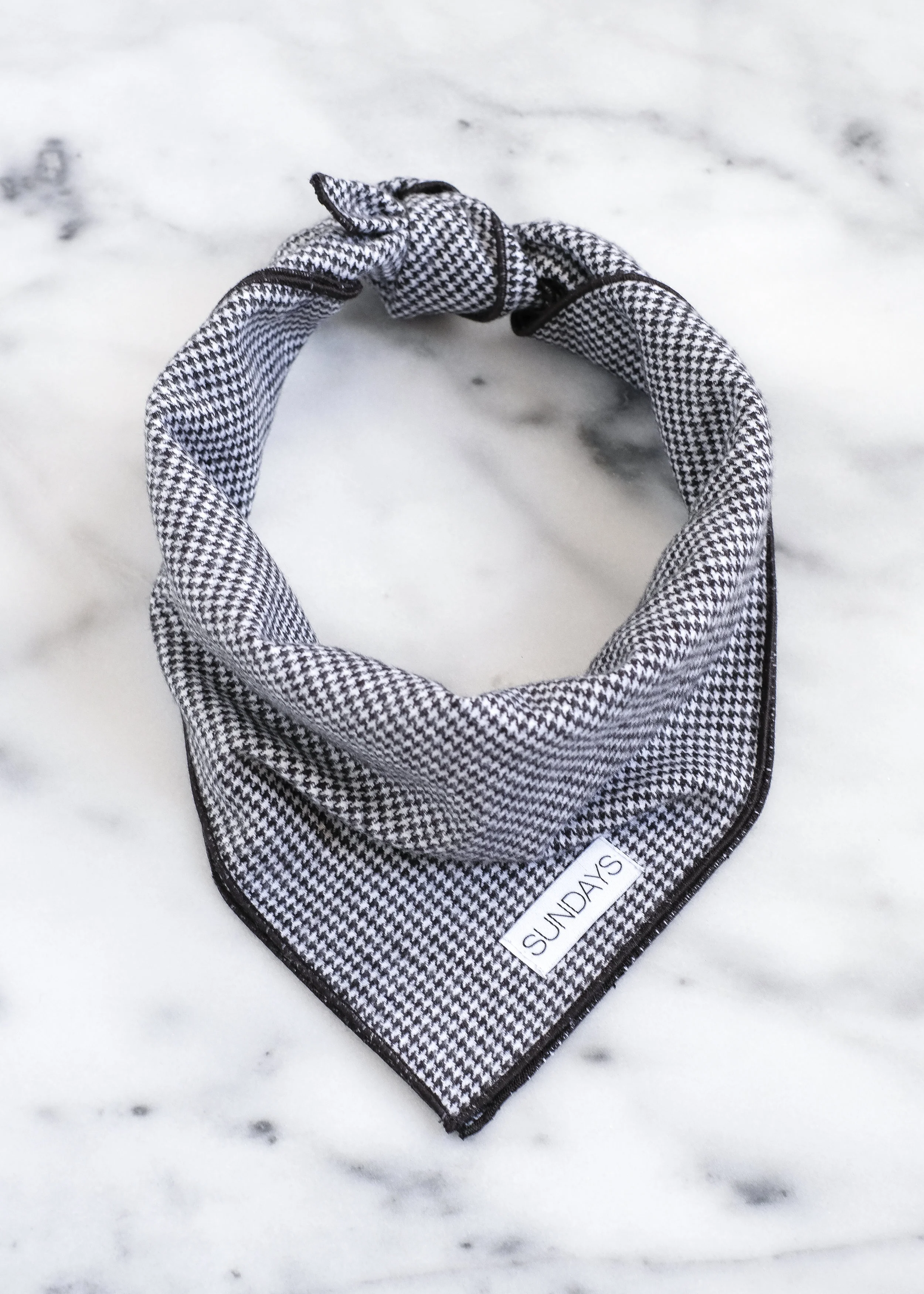 black and white dog bandana