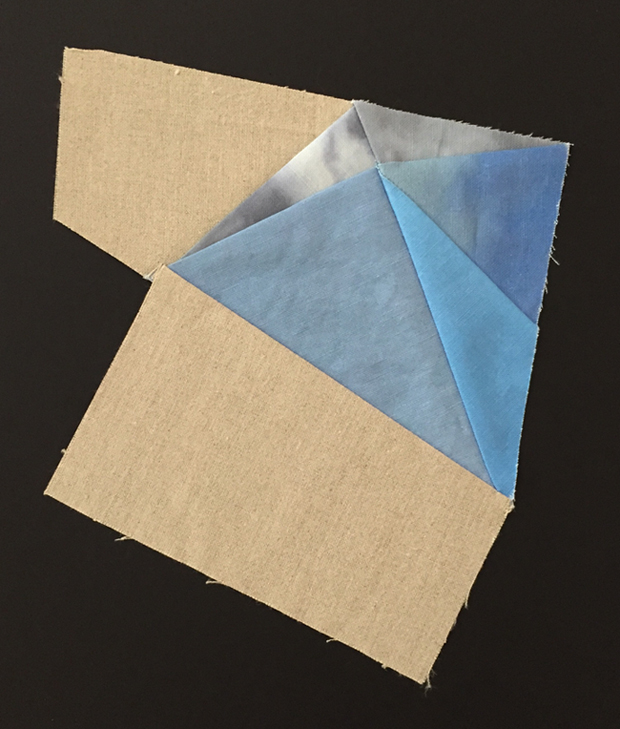 Untitled Sky Study , 2015 16"x12" Framed linen canvas, thread