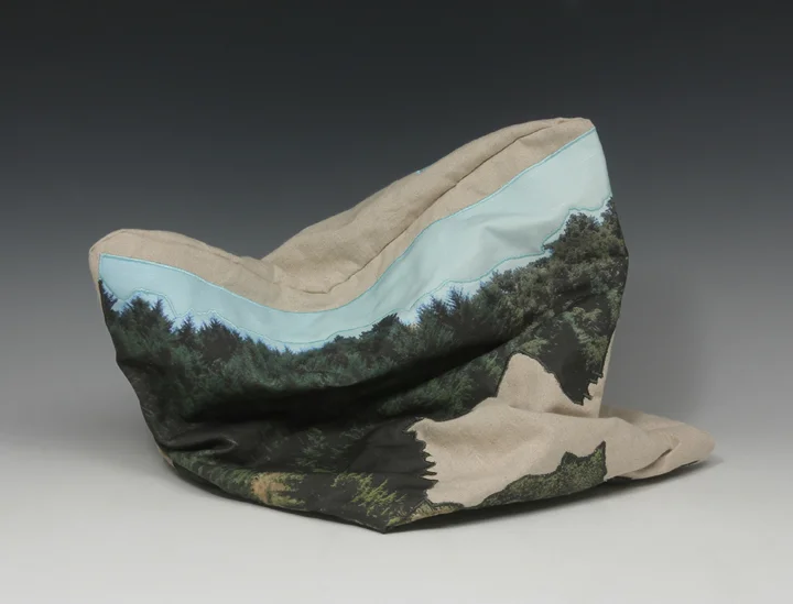 Land Form I , 2014 Size variable Linen canvas, batting, thread