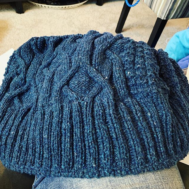 I should really take more progress photos. This is Belfast from @brooklyntweed, or at least the first foot of it. The yarn is Shelter by Brooklyn Tweed in the Almanac colorway. #btshelter #menwhoknit #brooklyntweedshelter #btinthewild