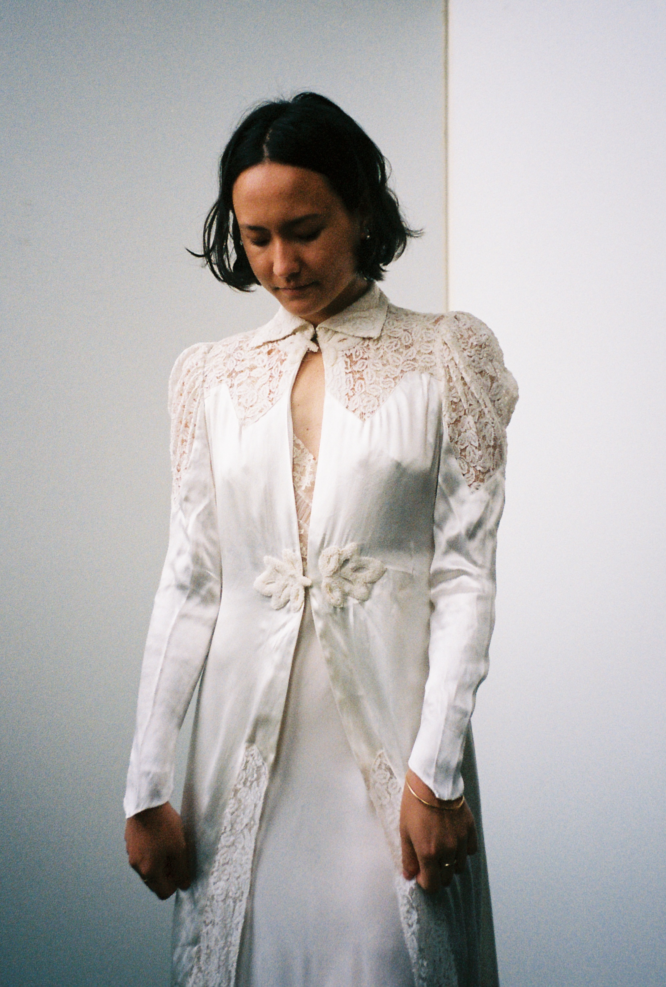 Vintage Silk Wedding Dress