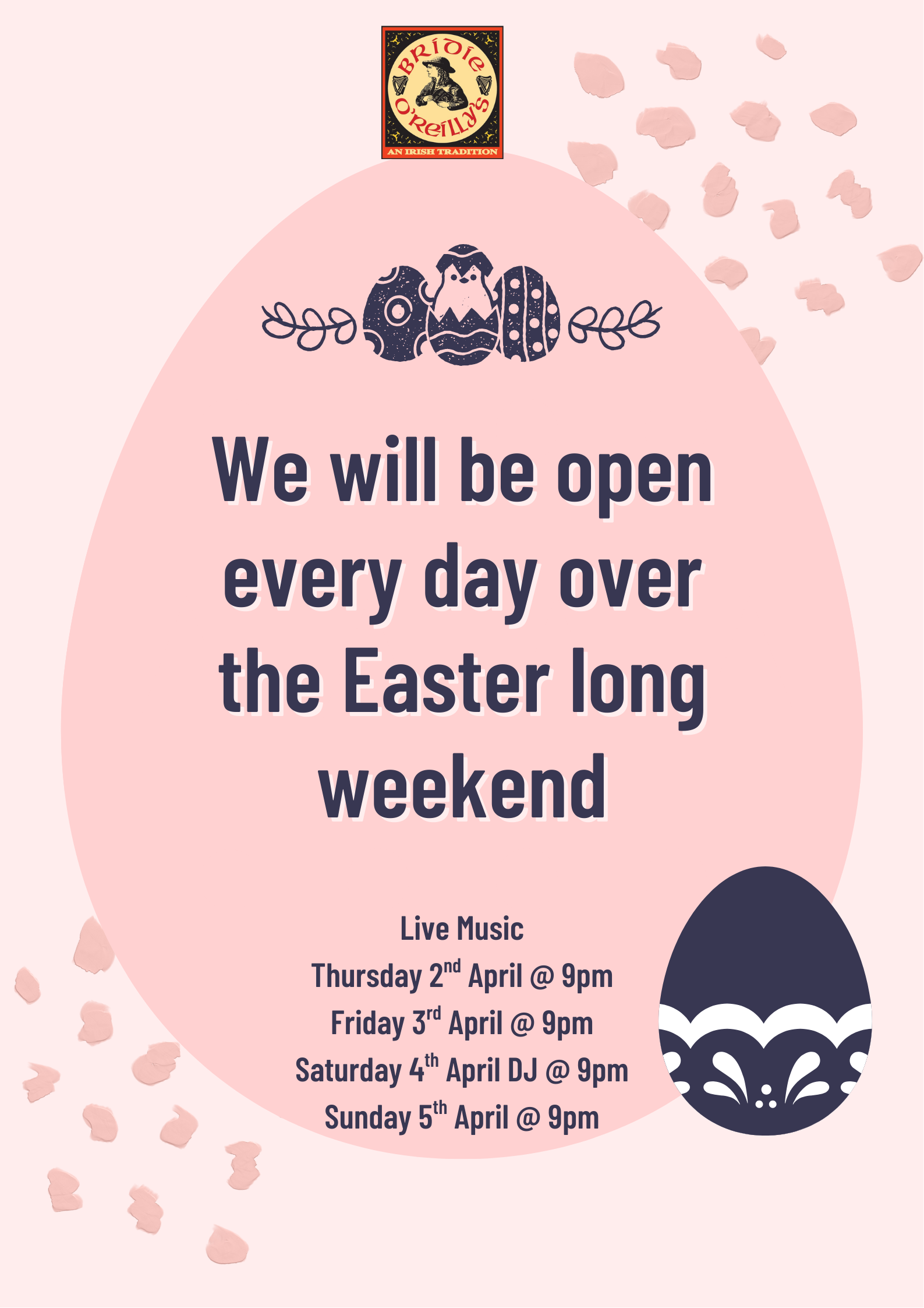 Modern Easter long weekend closed poster .png