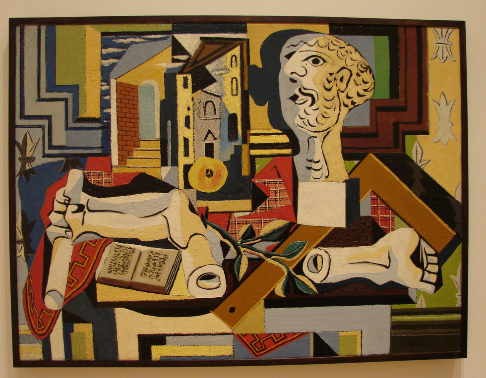 Innovative things you can do without a computer, according to Picasso's '  Studio with Plaster Head' , 'Juan-les-Pins', summer 1925. Oil on canvas (Source: MoMA NYC)