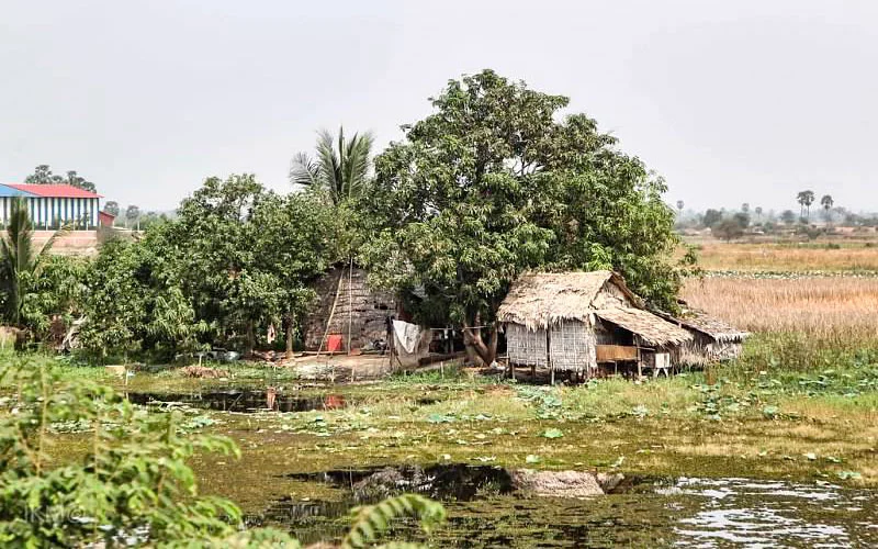A typical rural Cambodian house (not in the Tabitha savings program). 85 percent of Cambodia’s population lives in rural areas