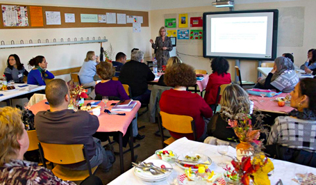 Day Four – Principal Undine Schell Schmidt presenting an overview of Witthoeft Oberschule’s curriculum.