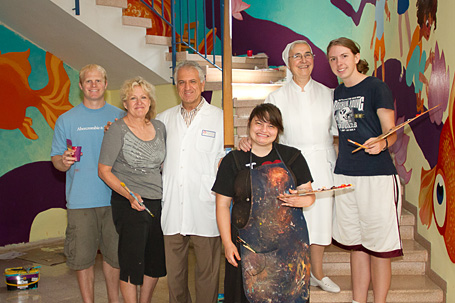 The Artists with Dr. Nakhleh and Mother Superior Dorita Alcalde