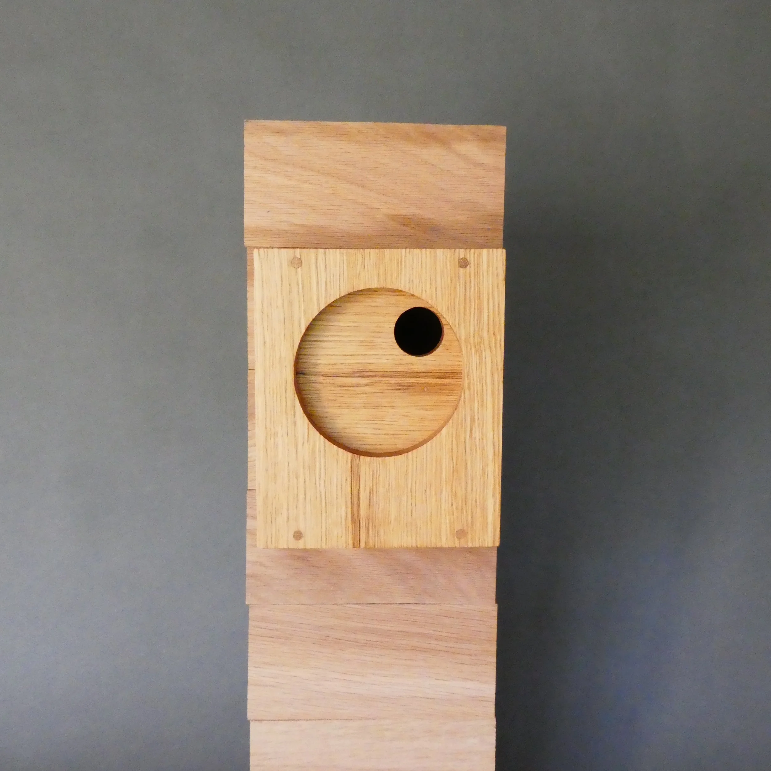 Circles Birdbox for Small Birds - Natural Oak