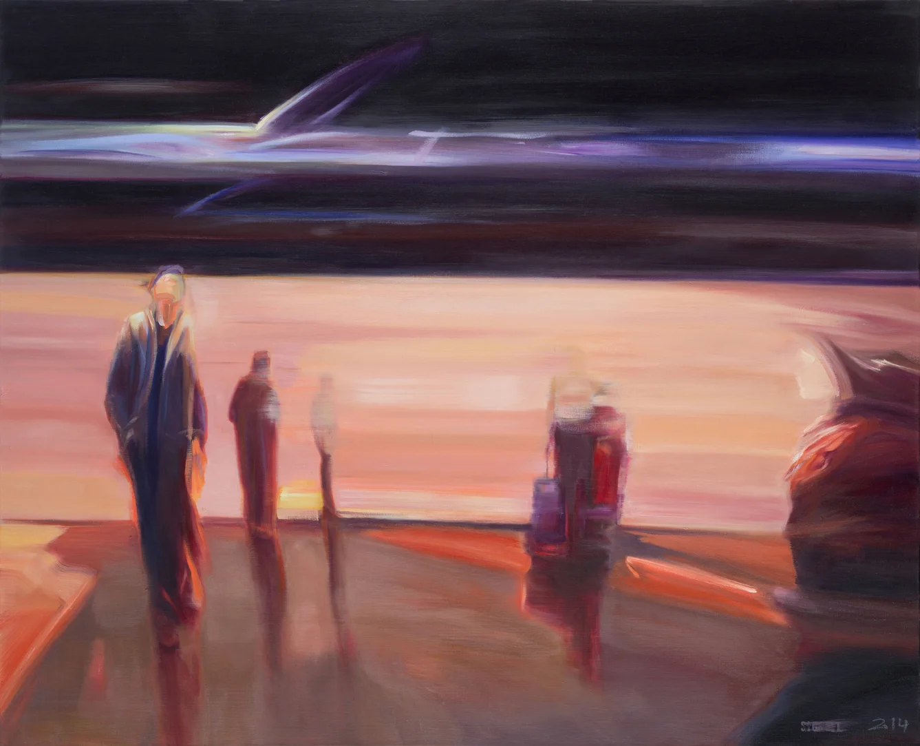 Crossroads (2014) Huile sur toile, 81 x 100 cm collection privée