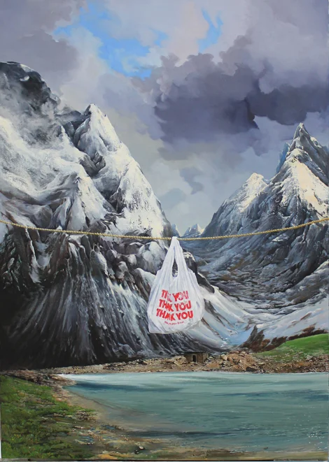 " Thank you " (2012) peinture a l'huile 162 x 114 cm