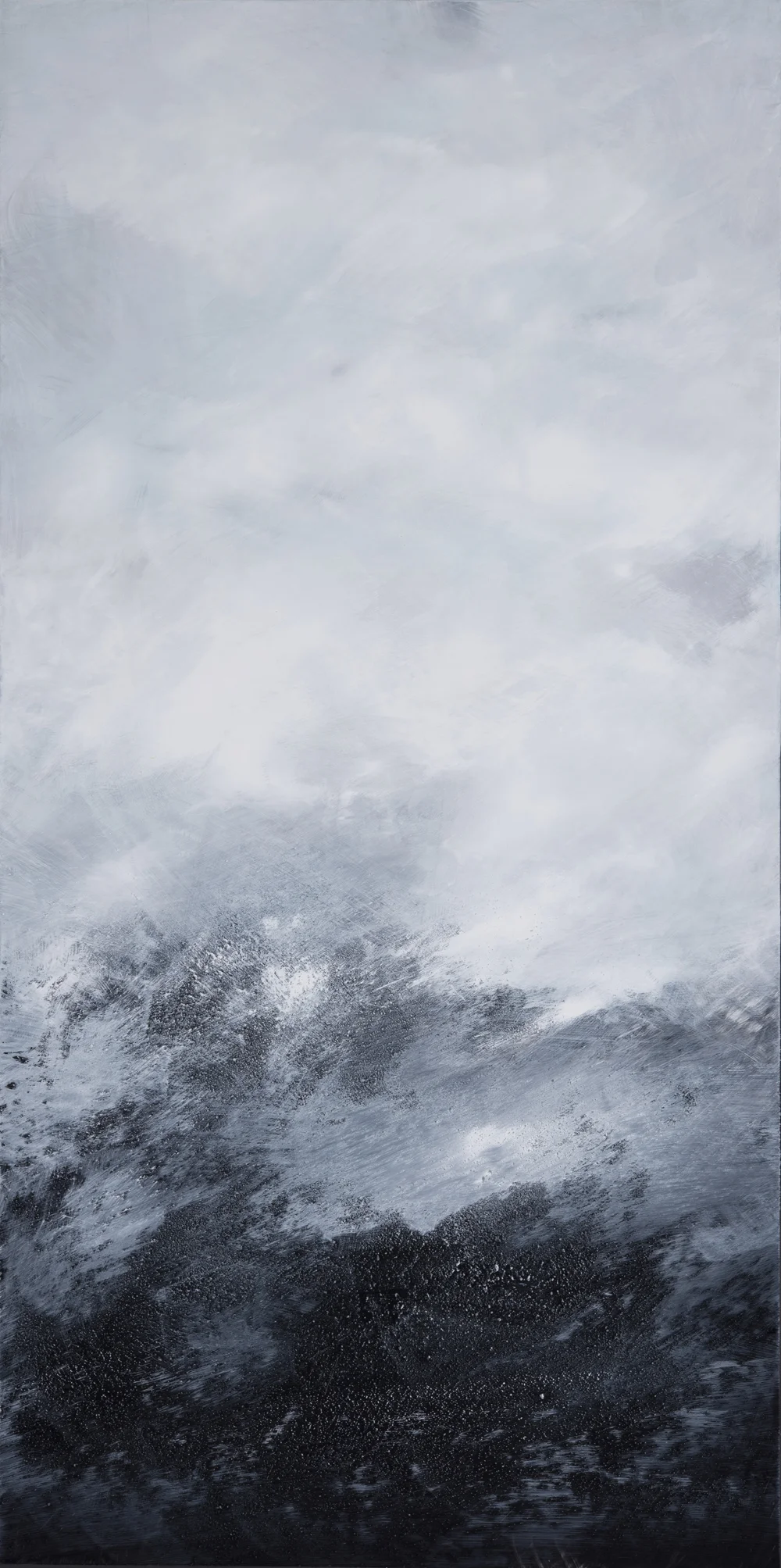 Comme un souffle (2016) acrylique et huile sur toile 120 x 60 cm Collection privée