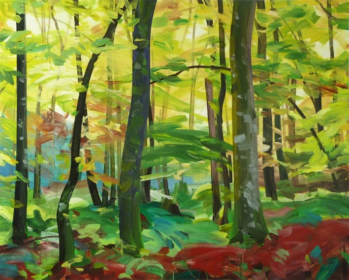 Forêt 4 acrylique sur toile 130 x 162 cm