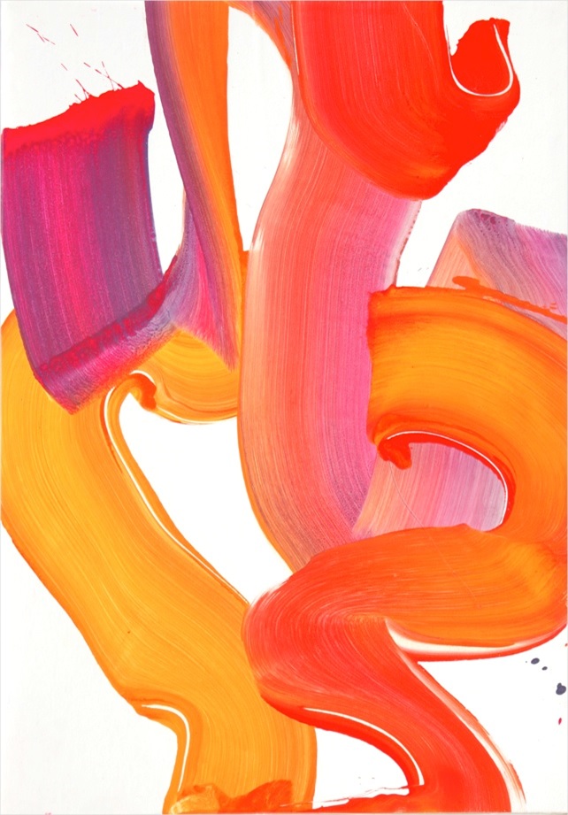  Altérité 2, 2014, technique mixte &nbsp;sur papier marouflé sur panneau, 72 x 102 cm 