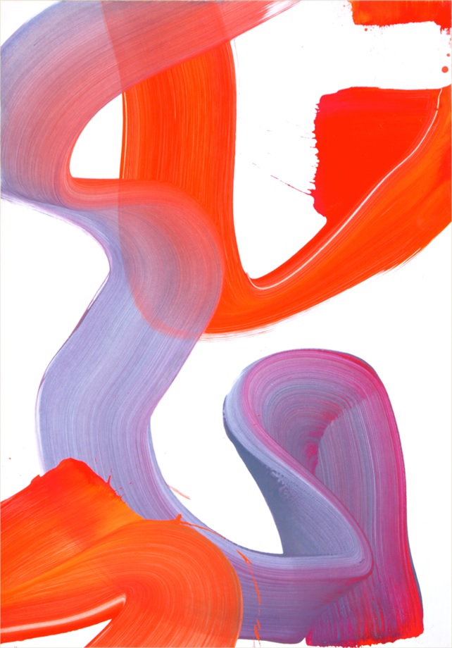  Altérité 3, 2014, technique mixte &nbsp;sur papier marouflé sur panneau, 72 x 102 cm 