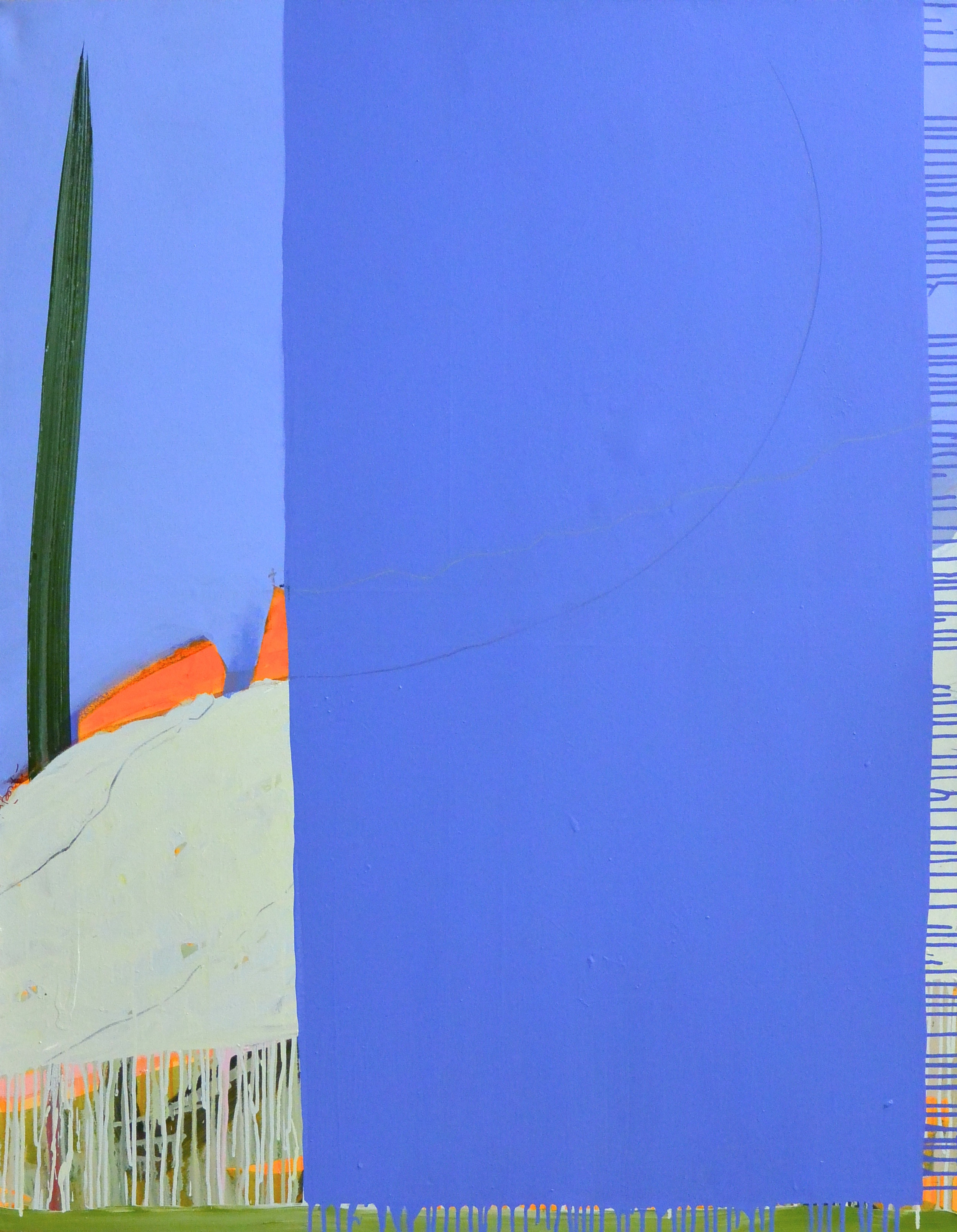  A bloc IV 2 2015 acrylique et crayon sur toile 146 x 114 cm 
