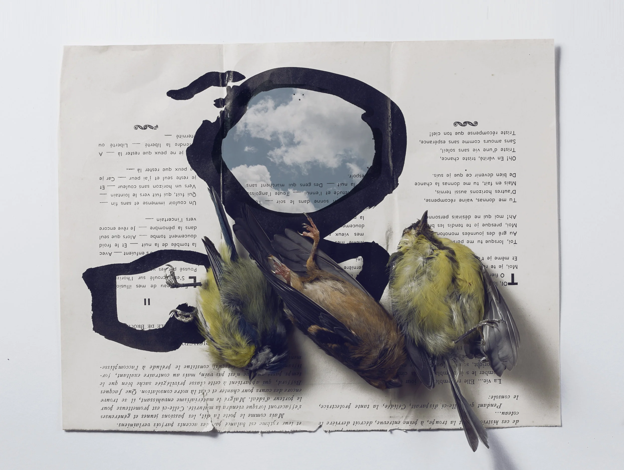 Le ciel (2019) Encres de chine, mine graphite. 52,7 X 32,5 cm